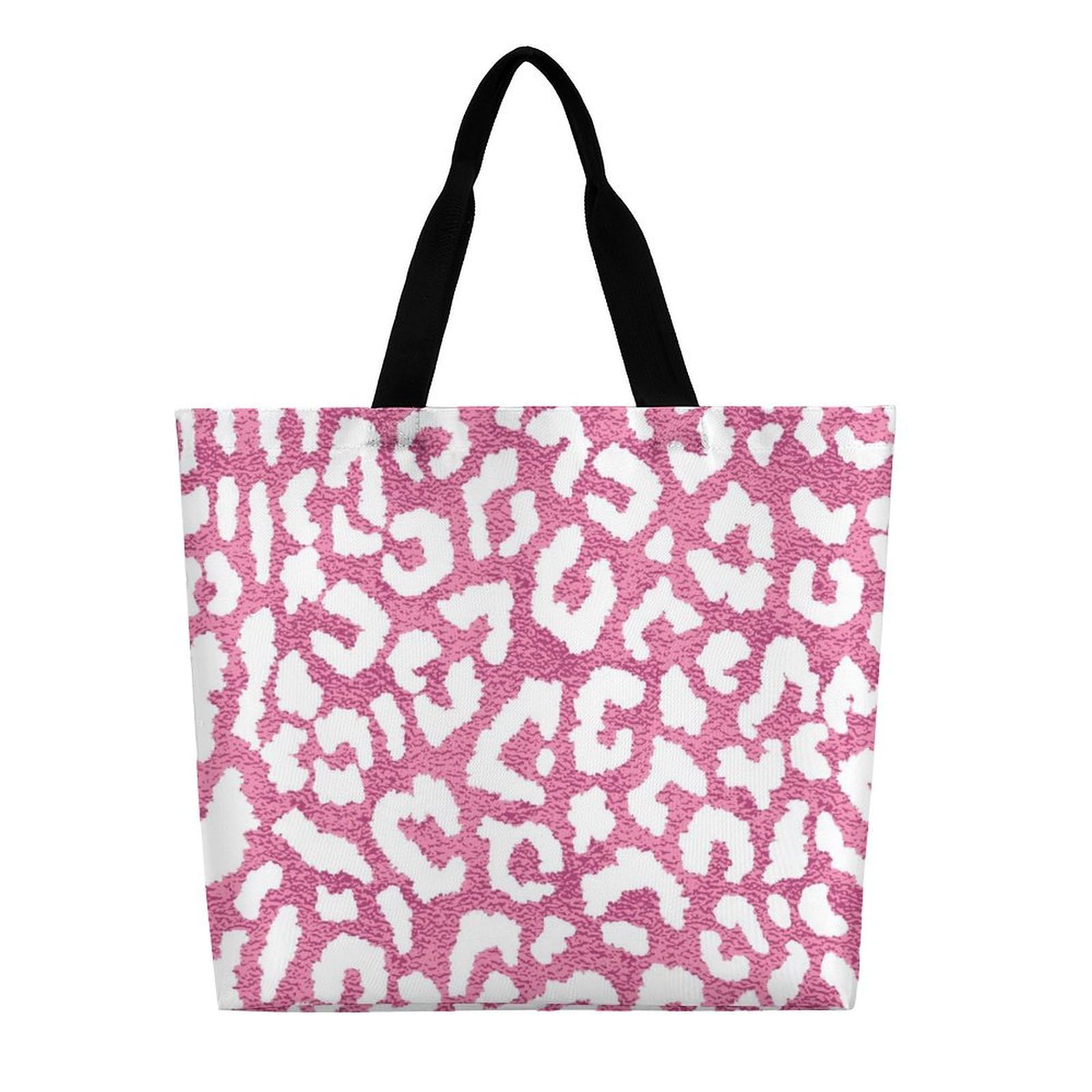 Amazon.co.jp: トートバッグ ピンクのヒョウ柄 ハンドバッグ