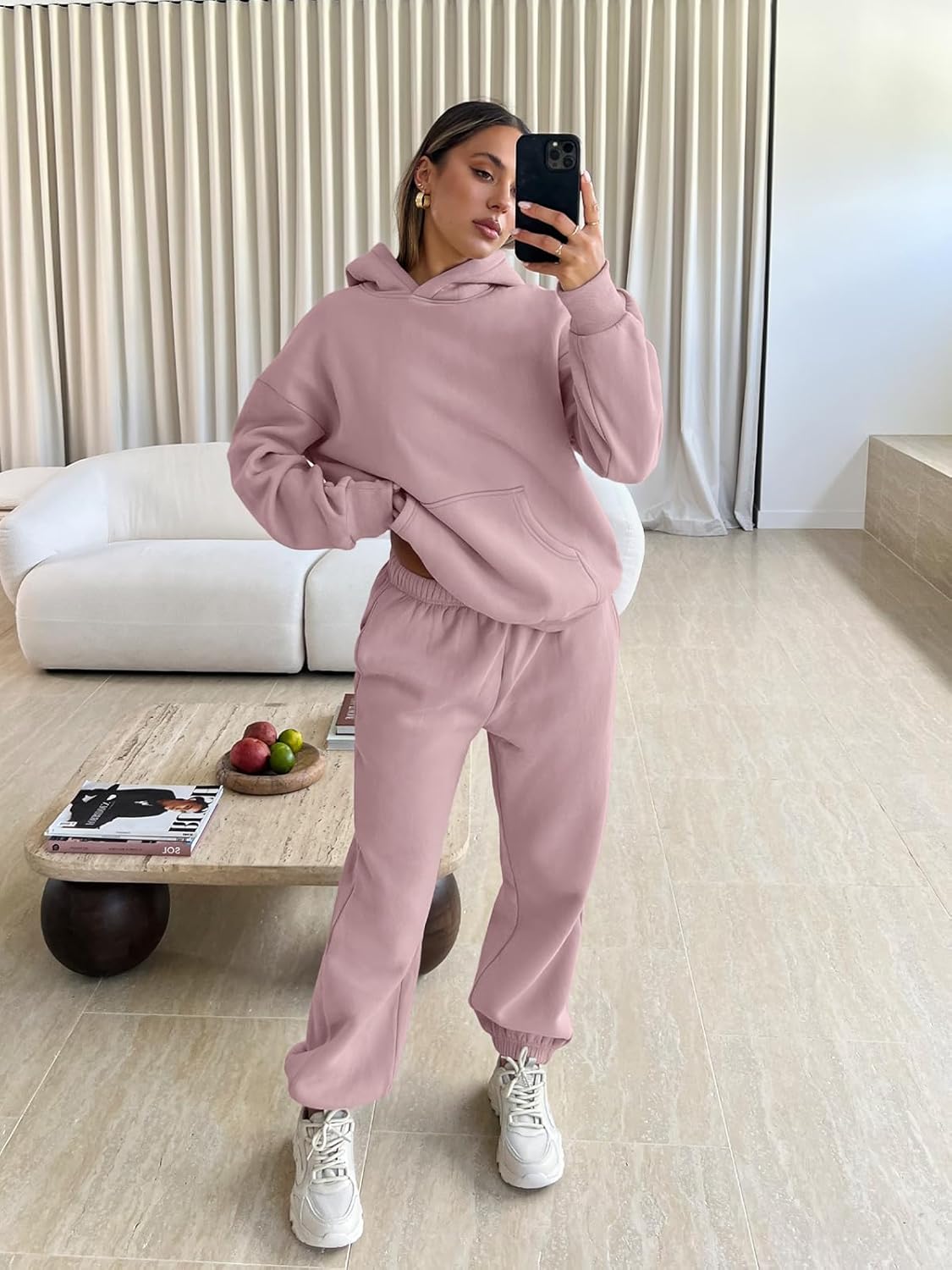 Trendy Queen Sweatsuits Women 2 Piece Outfit Two Piece Lounge Sets Hoodies and Sweatpants Fall Fashion Clothes 2026 Tracksuit - Image 5