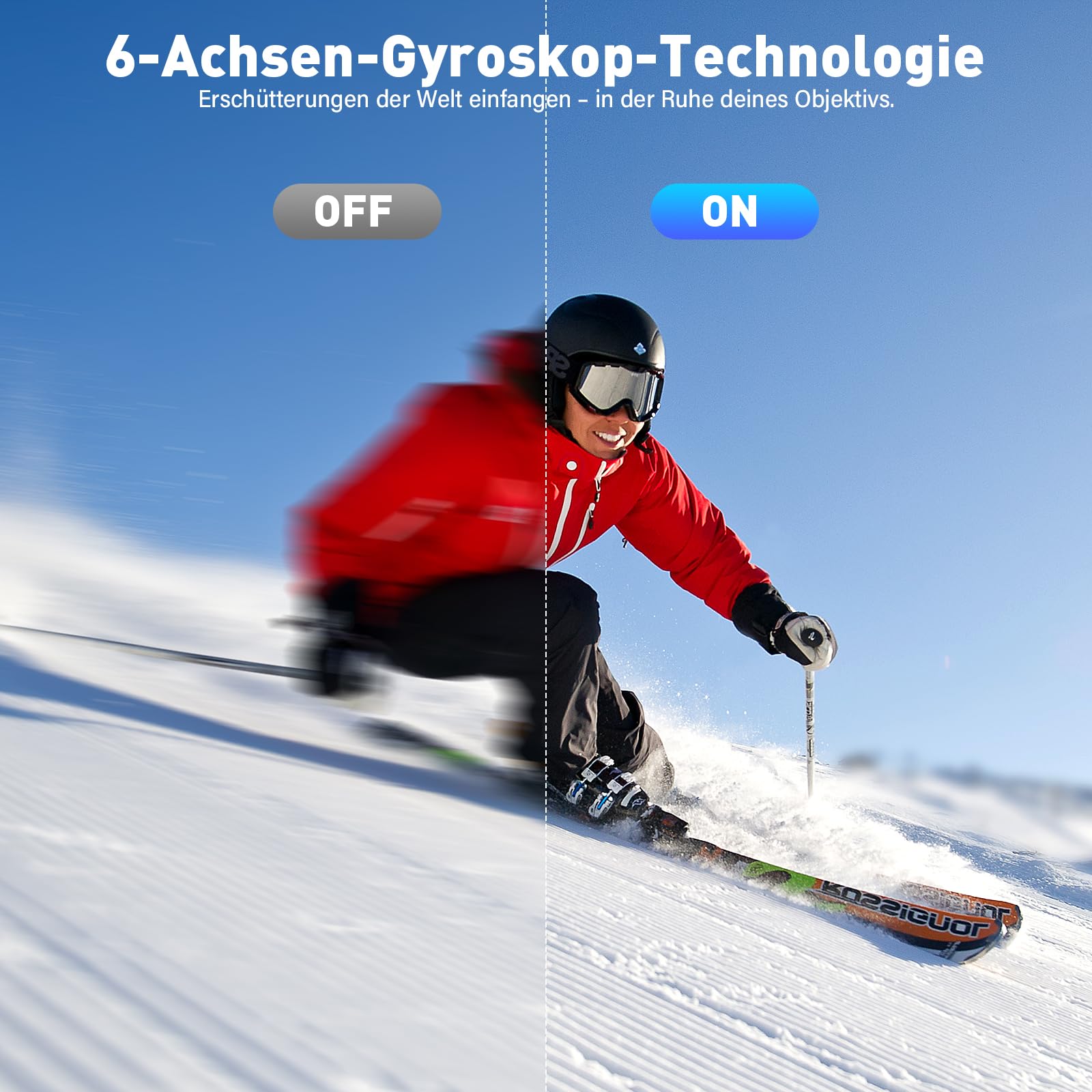 Action Cam 5K/ 4K, 50MP 30M/98FT wasserdichte Unterwasserkamera mit 64GB SD Karte, EIS, WiFi, 170° Ultra-Weitwinke Action Kamera–Ideal für Fahrrad, Schnorcheln, Motorrad, helmkamera