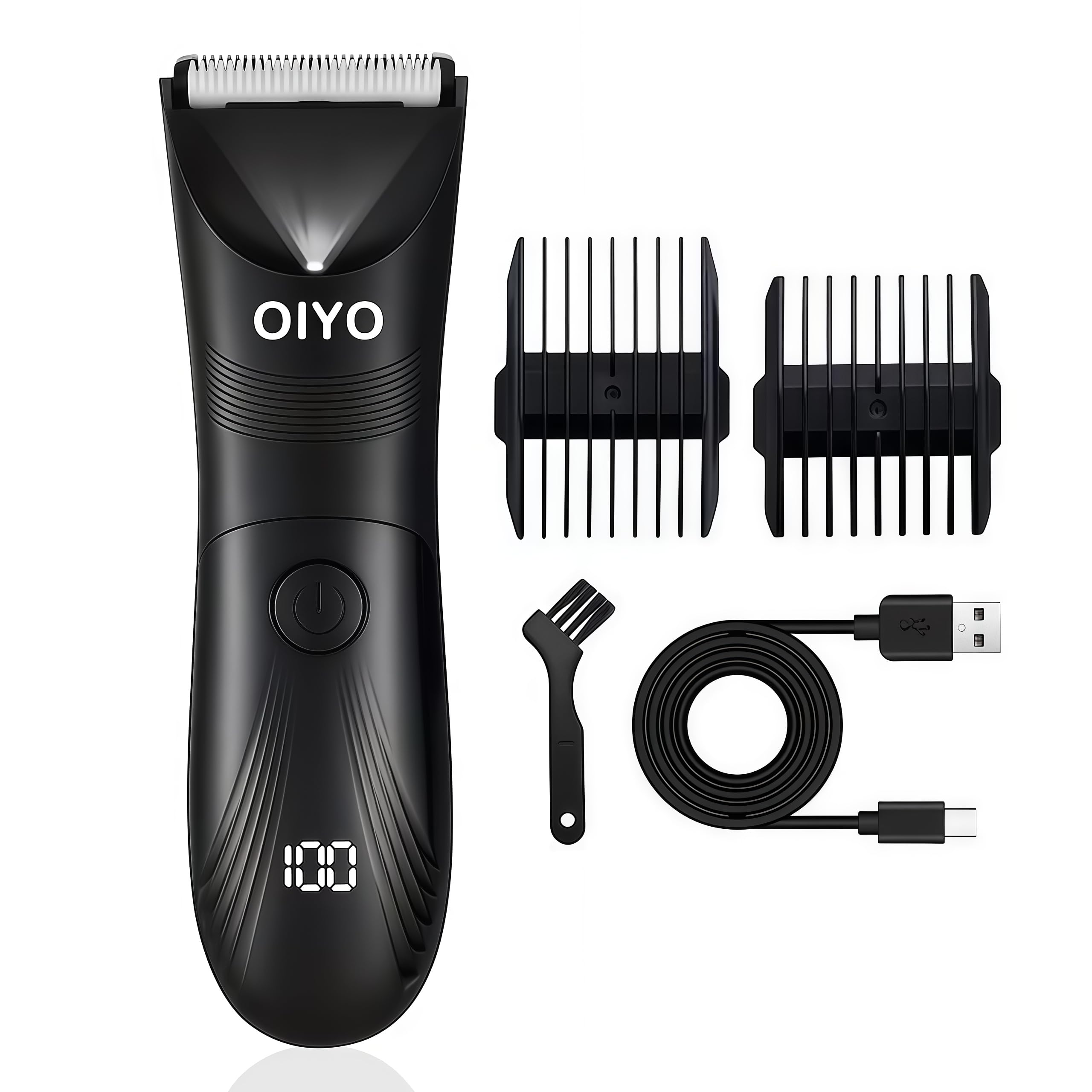 Manscape Trimmer for Men - Nick-Free Body Hair Groomer, LED Light