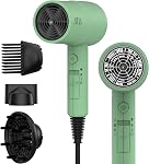 AINA Diffuser Hair Dryer Full-Featured Blow Dryer 110V/1600W(Ash Grey) | 3 Heat/2 Speed;Cold shut button;Lightweight;Compact Size;High Temp;Low Airflow;Same Results;Less Expense