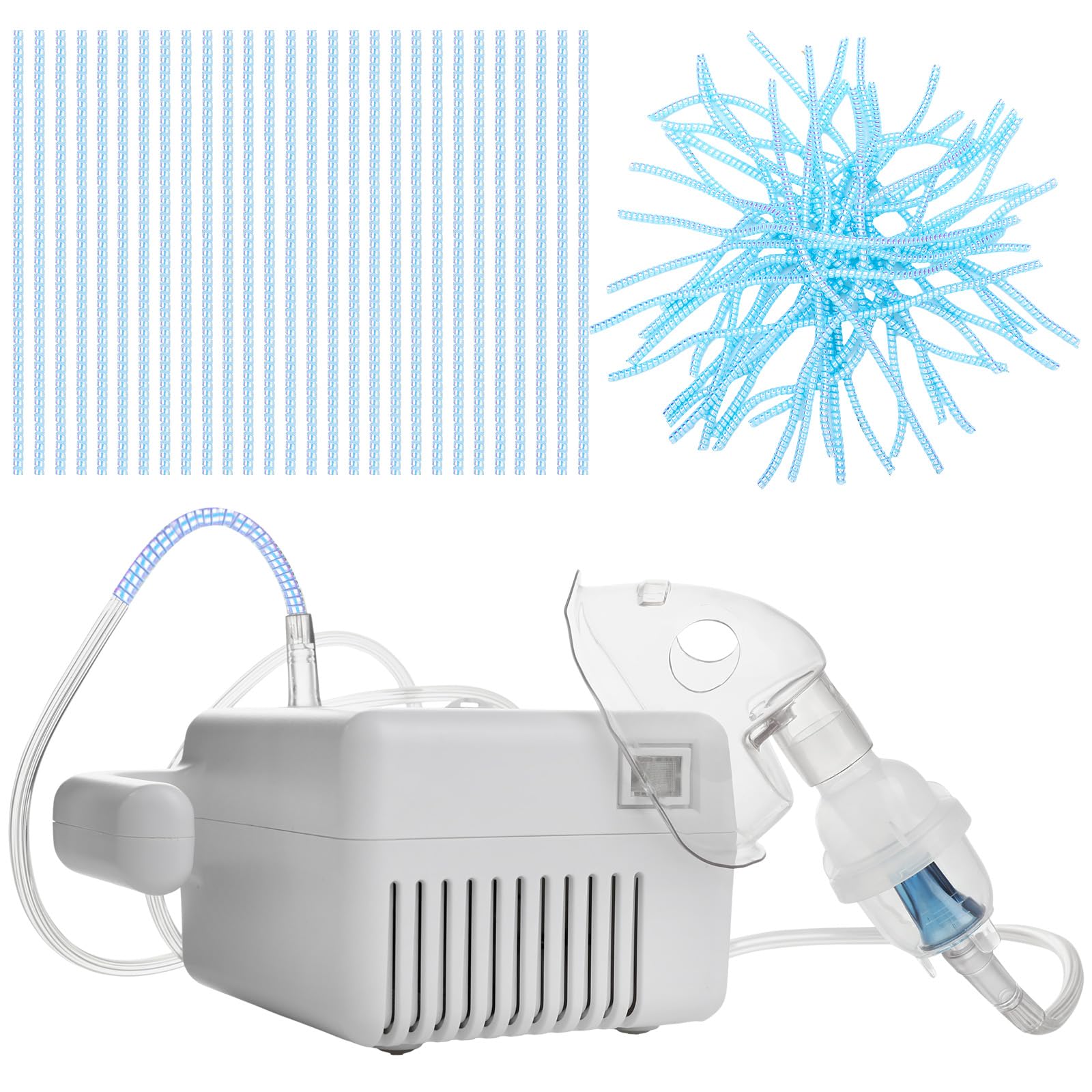 40 Pack Oxygen Tube Support Crimp Straighteners for Oxygen Hose Tubing Supports Keep Oxygen Hose from Kinking for Portable Concentrators Nasal Cannulas Essential Oxygen Tubing Accessories