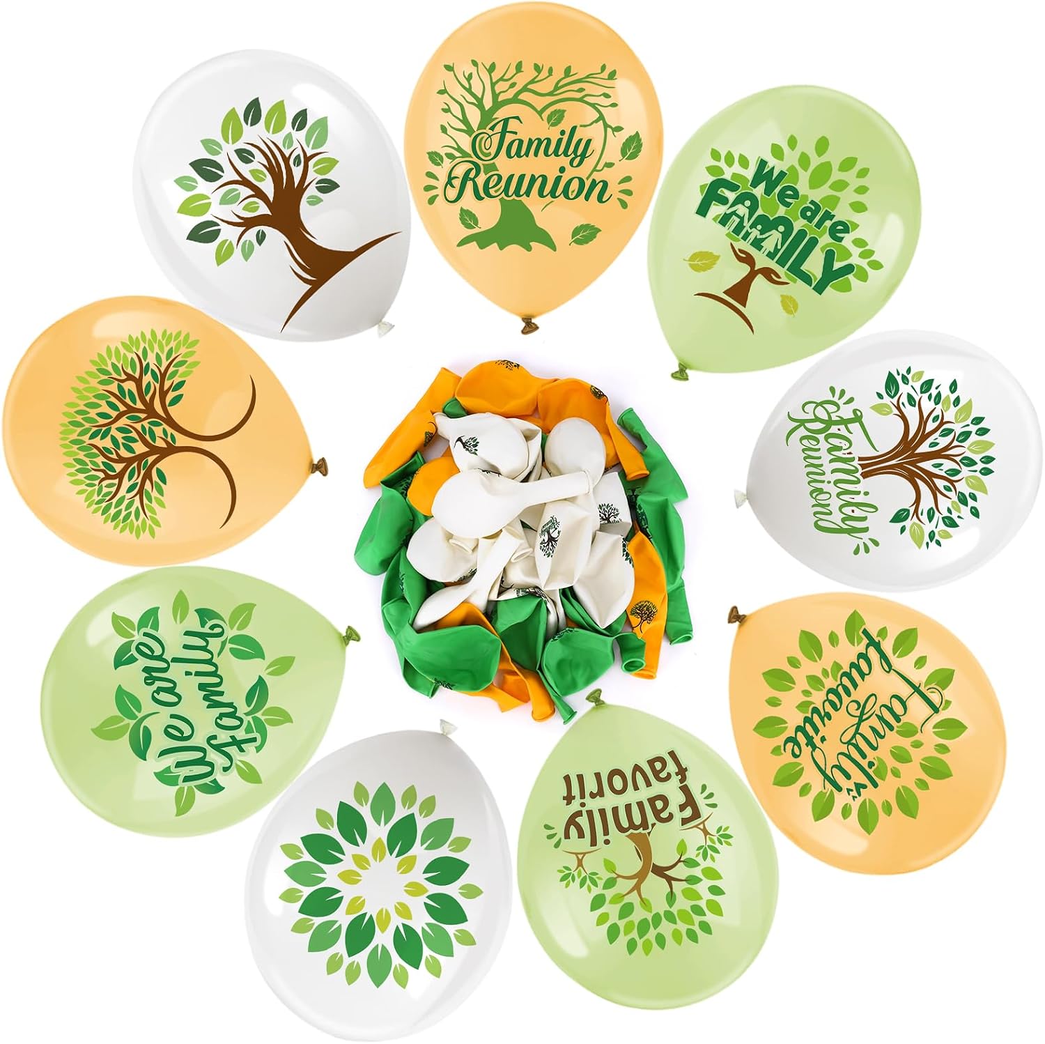 HOWAF 45pcs Family Reunion Balloons 12 Inch We Are Family Latex Balloons Family Tree Theme Party Balloons for Home Family Reunion Party Decorations, Family Gathering Party Supplies Favor