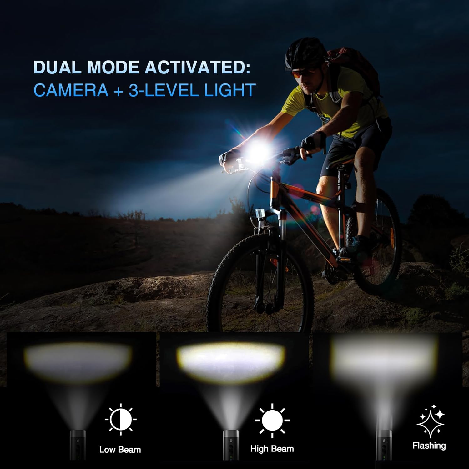 PARKVISION MTO1 Bike Camera with 3-level light modes