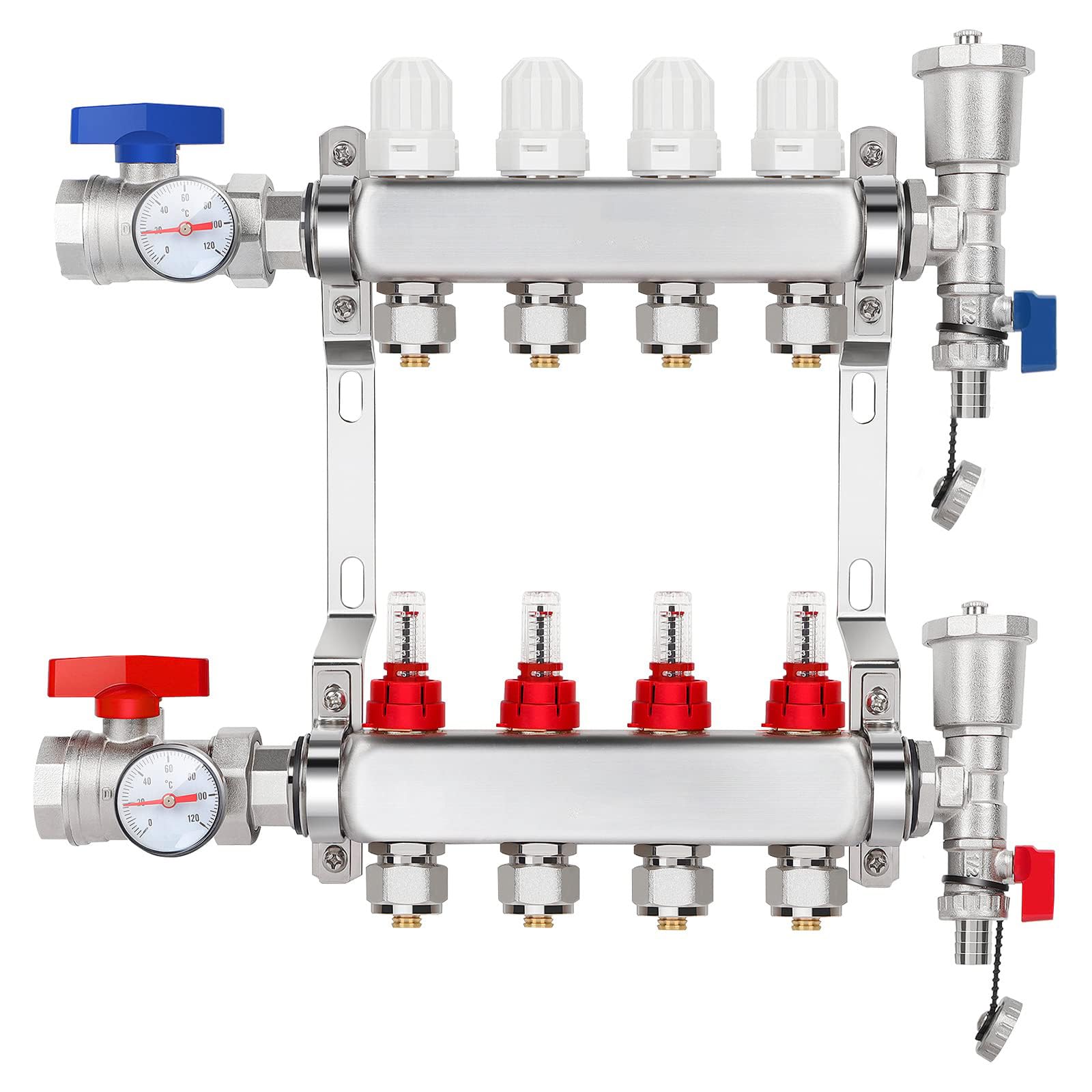 Amazon.com: YUFUYEK 4-Branch PEX/Radiant Heat Manifold ，1/2" PEX Tubing ...