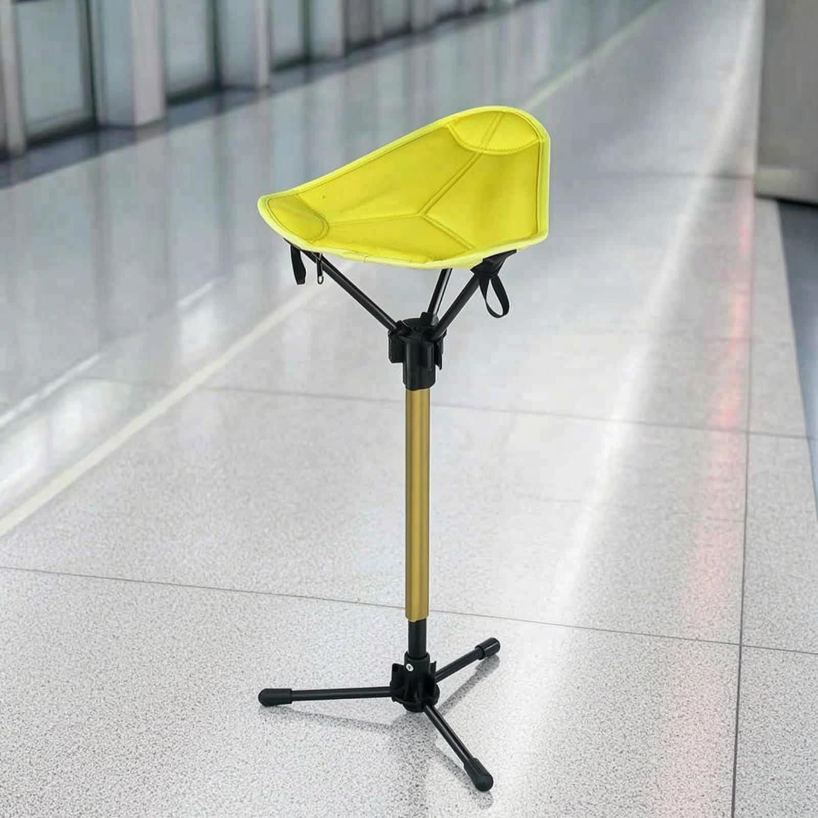 Sgabello Pieghevole Stabile Sgabello Telescopico Durevole Sedia Portatile per Campeggiatori, Pescatori, Outdoor, 桔红色