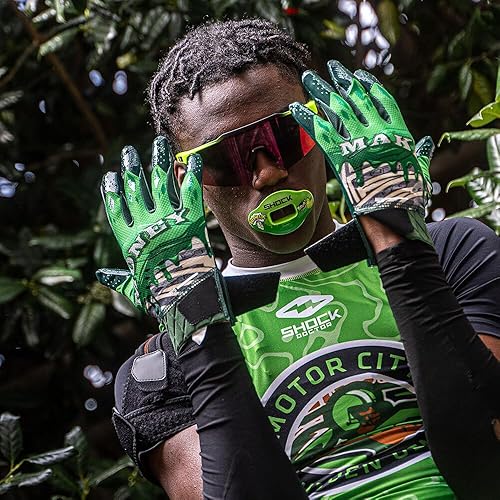 Miniatura 10 de Shock Doctor Max Air Flow - Protector bucal para fútbol, protección completa de la boca, compatible con aparatos ortopédicos, ajuste instantáneo