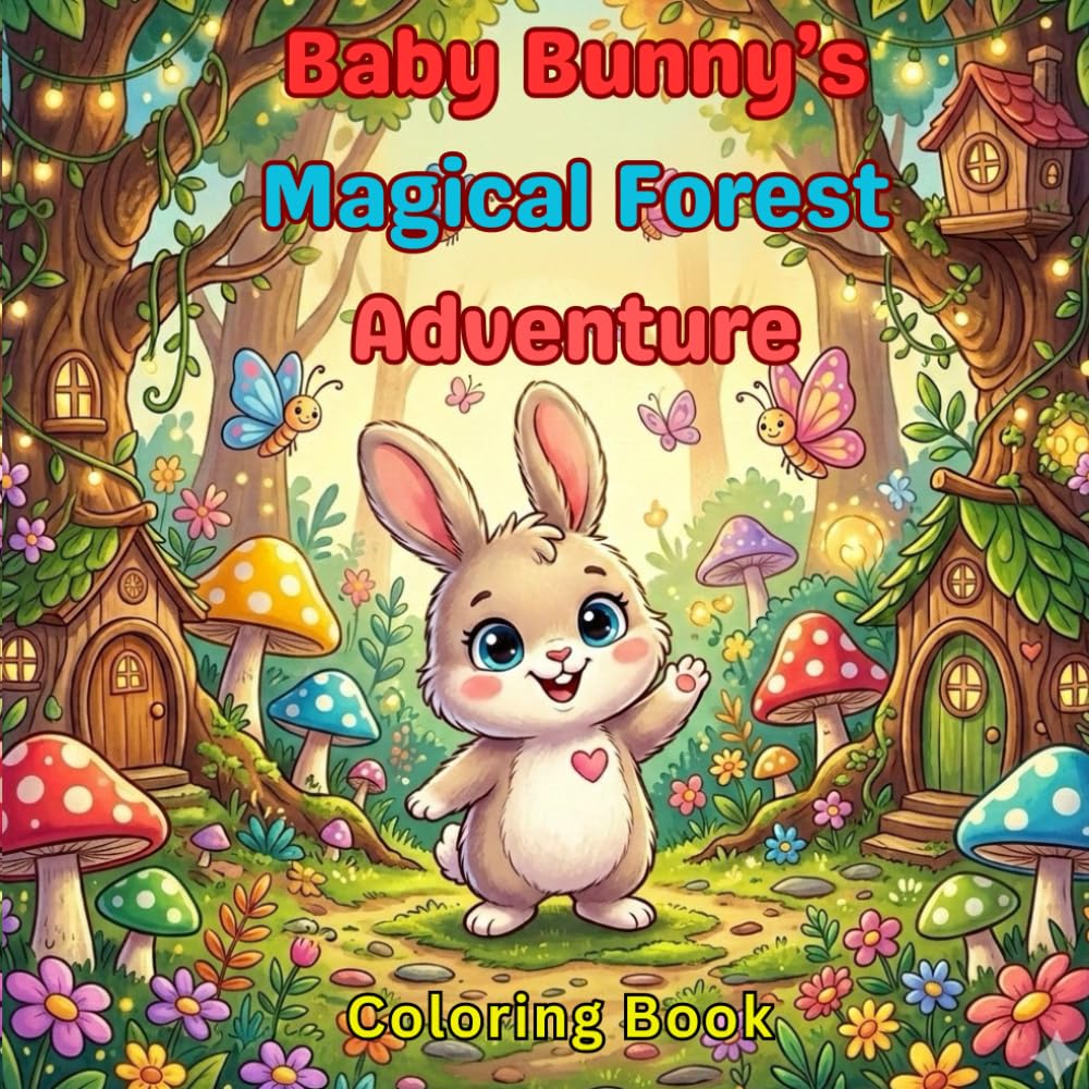 Baby bunny's Magical forest adventure coloring book