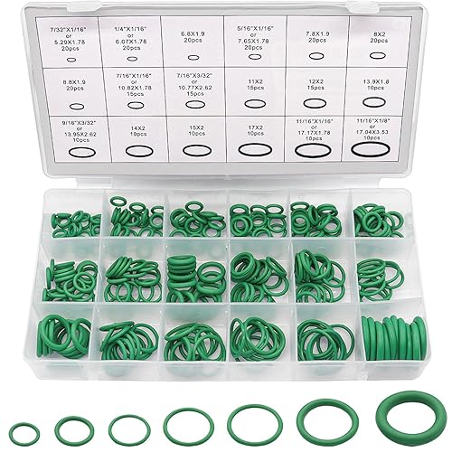 Miniatura 4 de Taiss Kit de reparación de aire acondicionado para automóvil, 270 piezas de juntas tóricas + 40 unidades de núcleo de válvula de AC surtido con