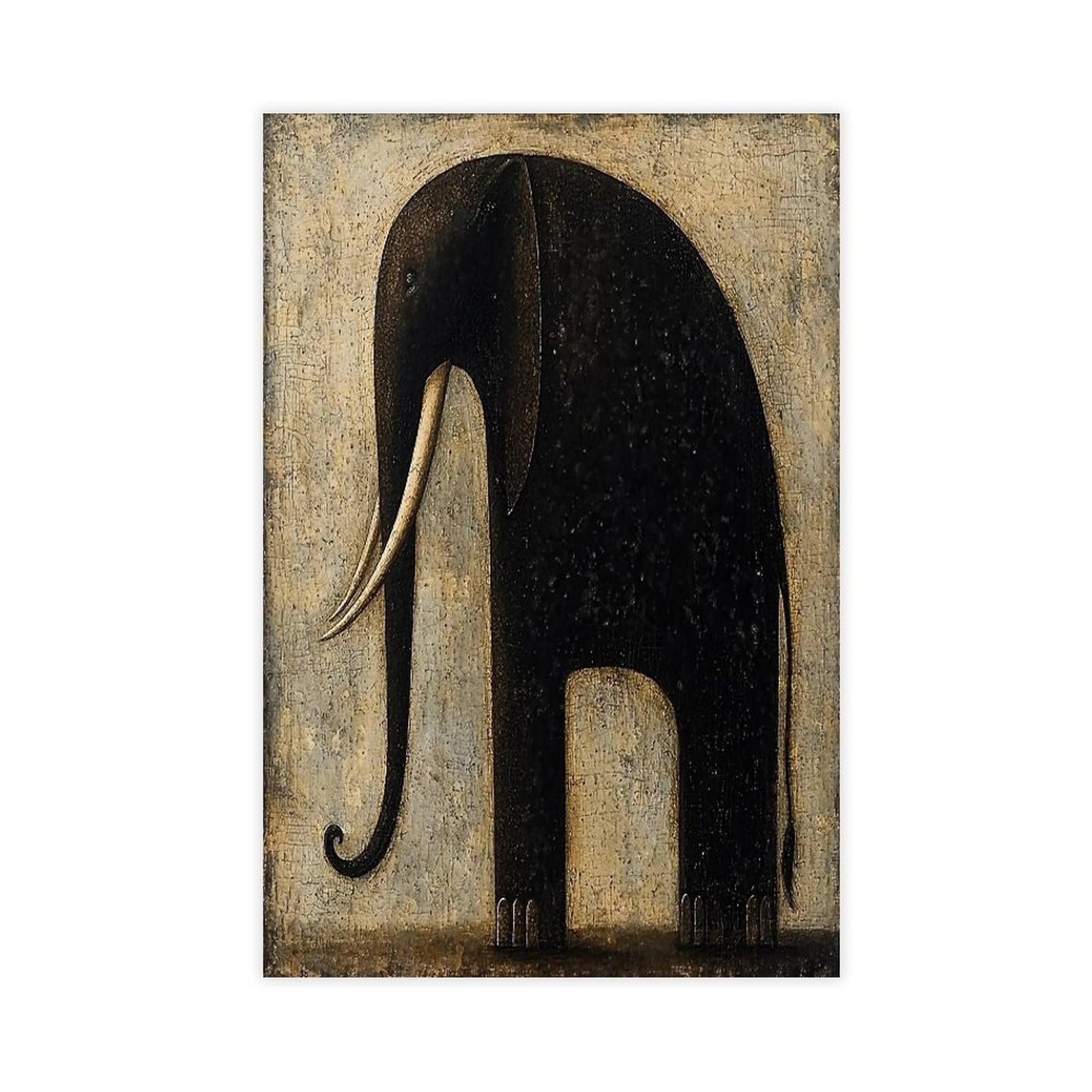 Bareronor Abstract Elephant Poster Canvas Poster Bedroom Decor Landscape Office Room Decor Gift 20" L X 30" W