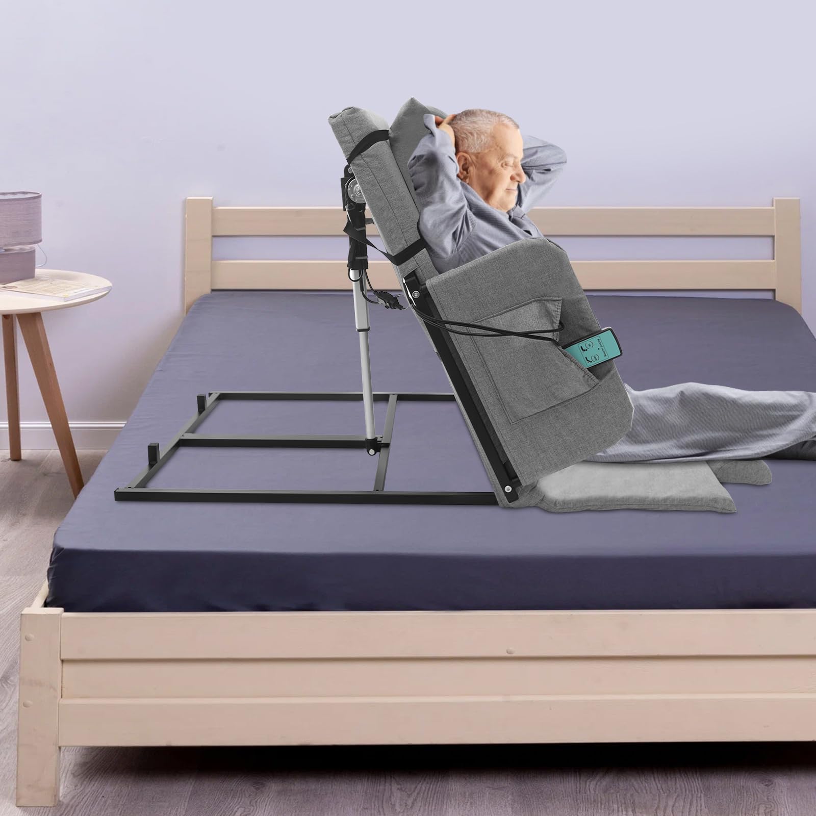 Respaldo eléctrico de la cama, respaldo ajustable eléctrico para personas mayores, discapacitados, capacidad de carga de hasta 300 kg