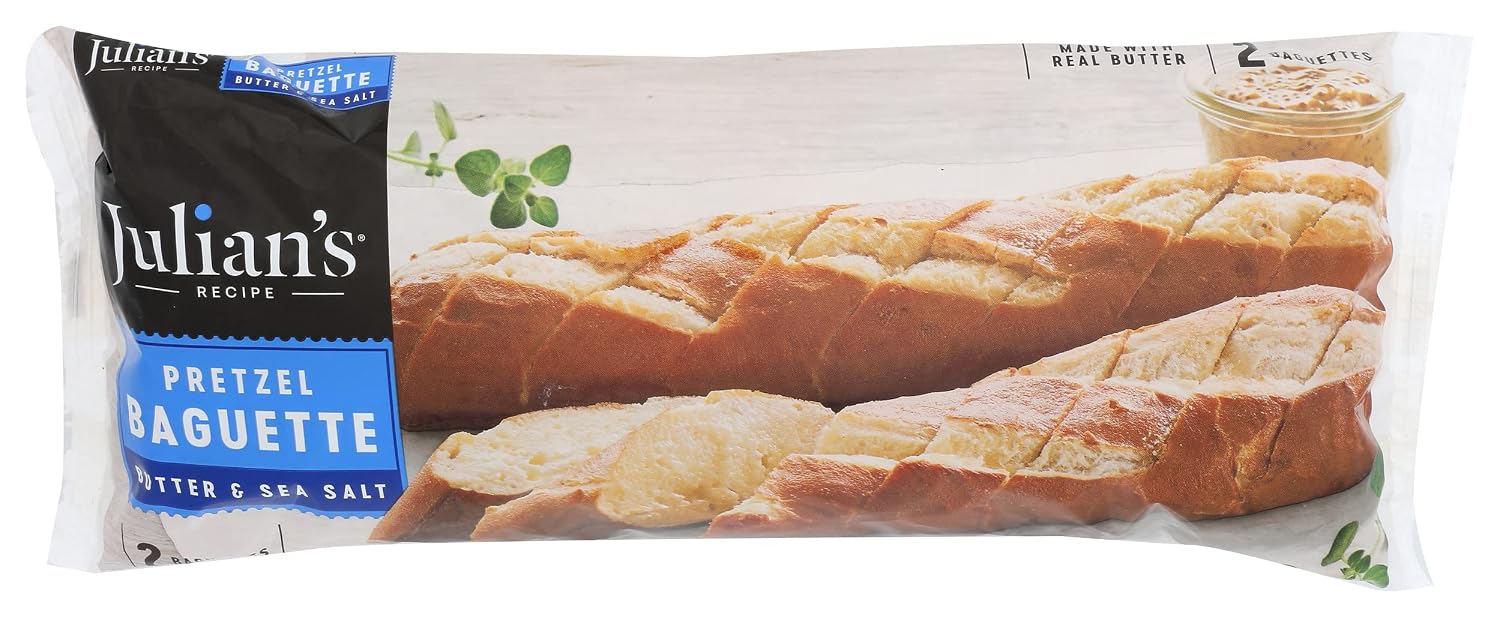 JULIANS RECIPE Sea Salt Butter Pretzel Baguette, 12.35 OZ