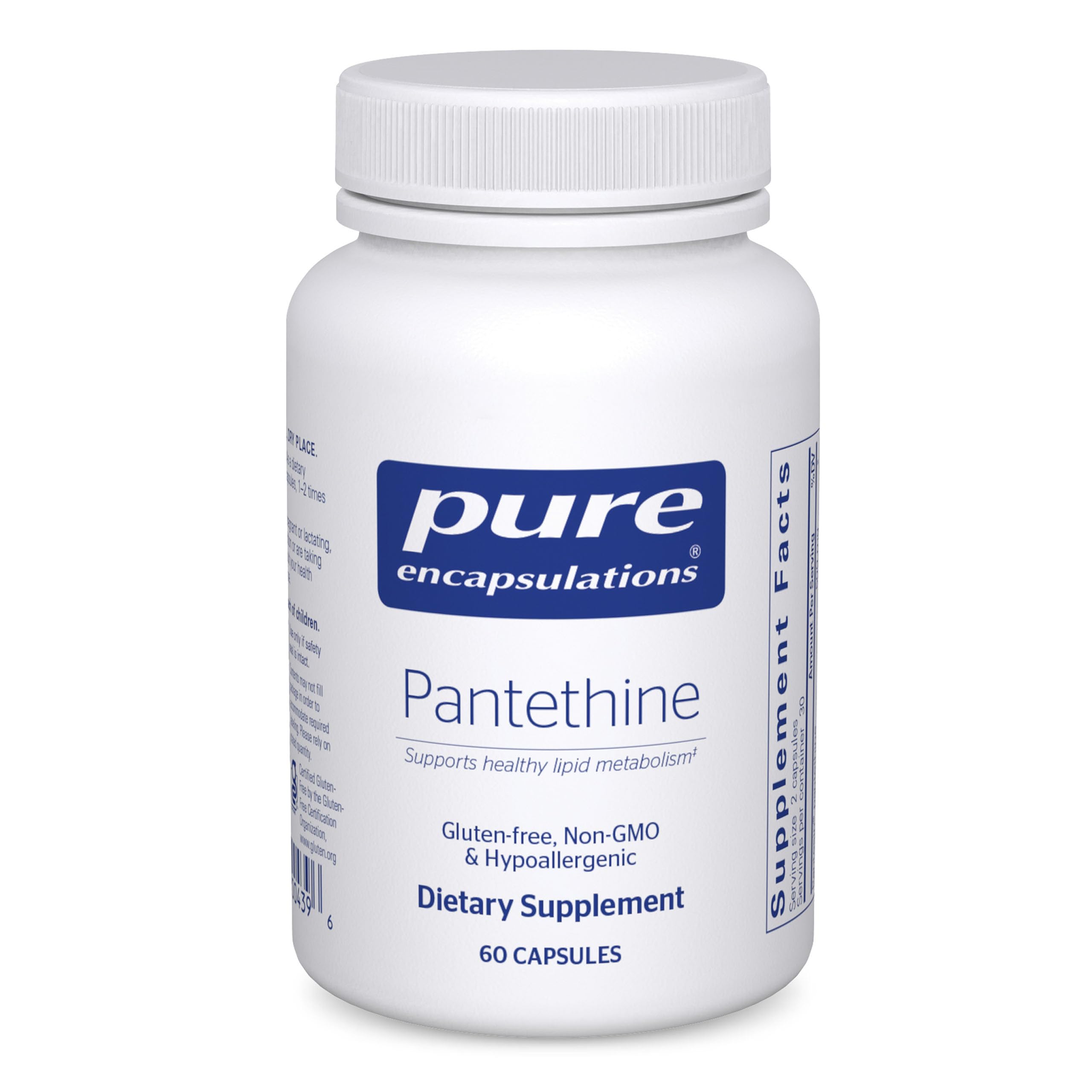 Pure Encapsulations Pantethine, 60 Capsules 60 Count (Pack of 1)