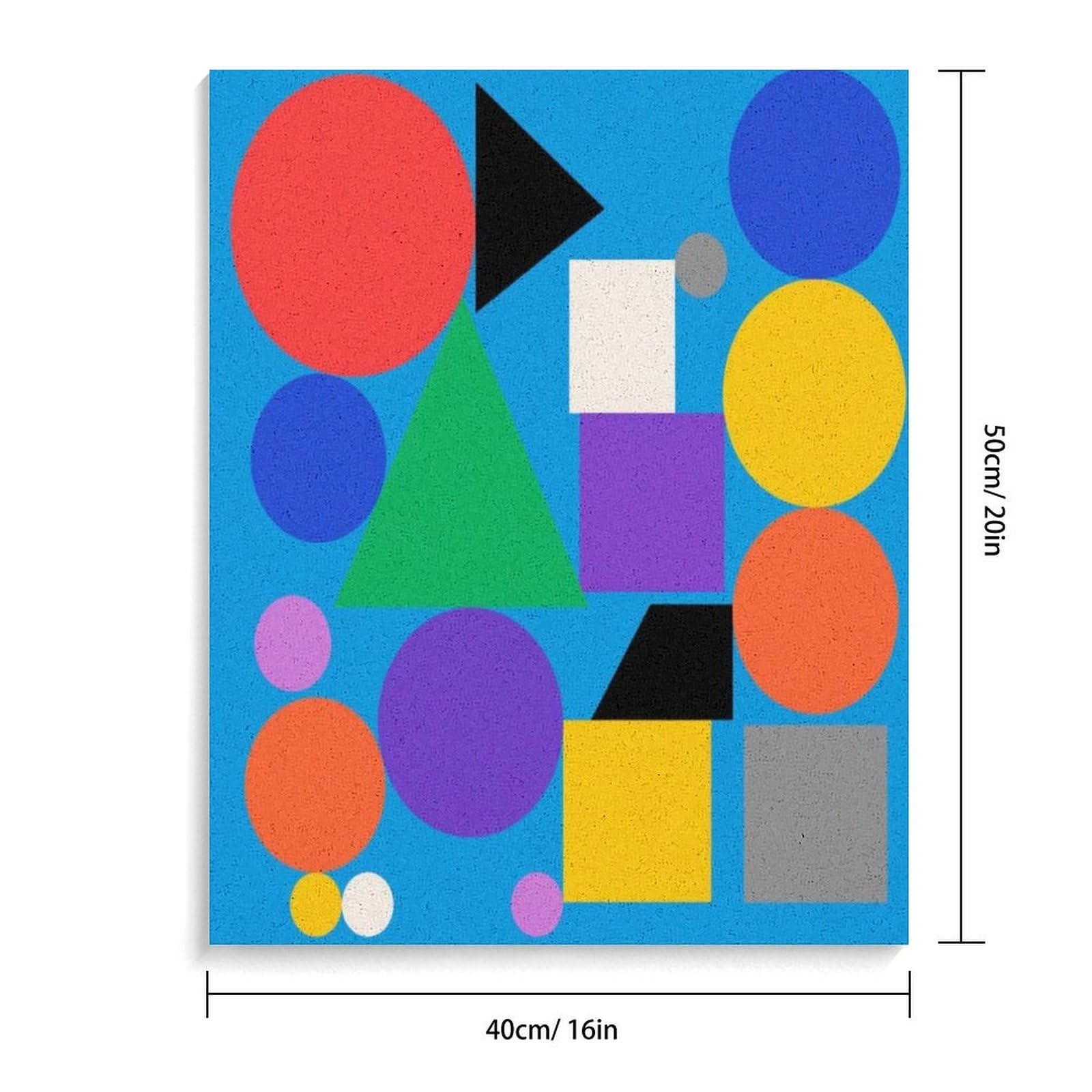 KOAYUBFC Geometrie Malen nach Zahlen Kit für Erwachsene Anfänger Erwachsene Malen nach Zahlen Kits auf Leinwand DIY Acryl Ölfarben Malerei mit Pinseln für Geschenk Home Wall Decor