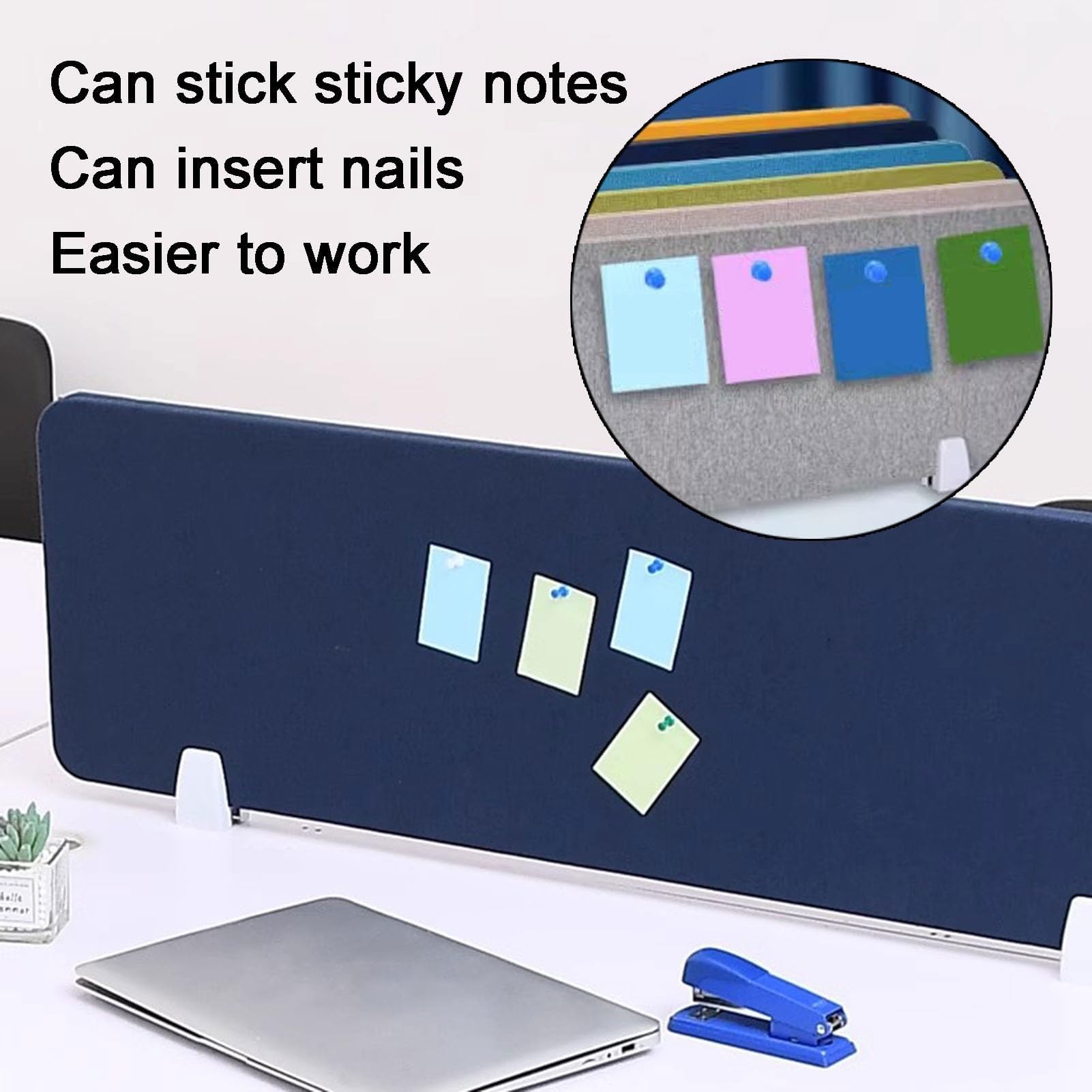 Sichtschutzwand für den Schreibtisch, freistehende akustische Schreibtischtrennwand – schallabsorbierende Sichtschutzwände für Büros – reduziert Lärm und visuelle Ablenkungen – Grau (2er-Set