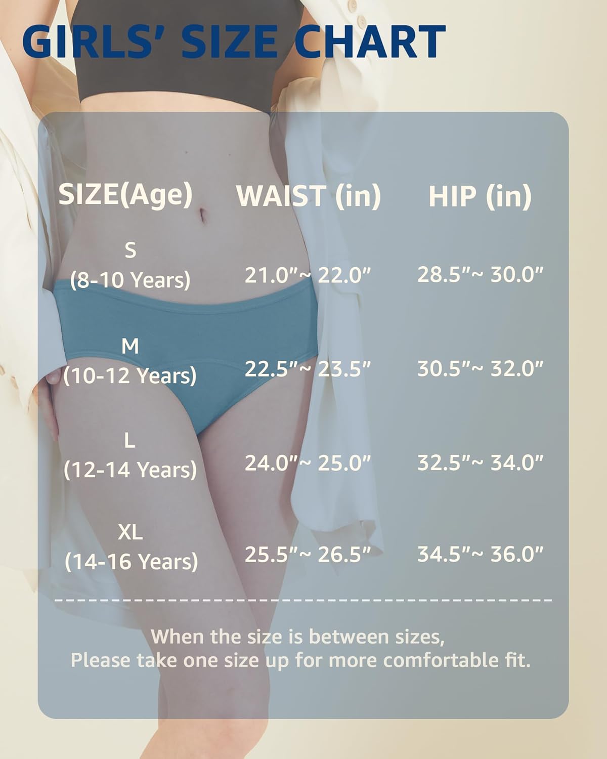 POPKOK Teen Girls Period Underwear Cotton Brief Panties 4 pack - Image 5