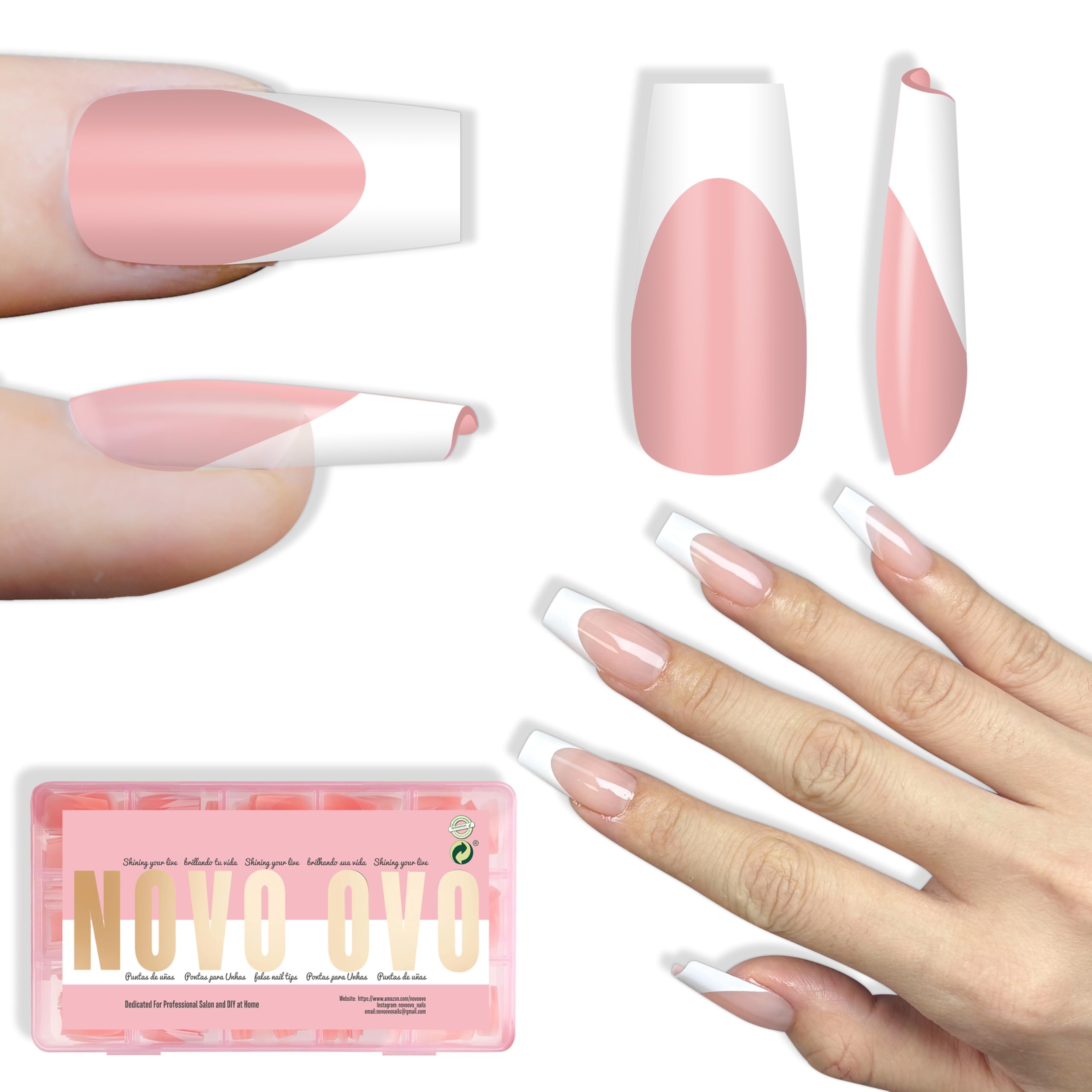 NOVO OVO Soft Gel Full Cover Nail Tips