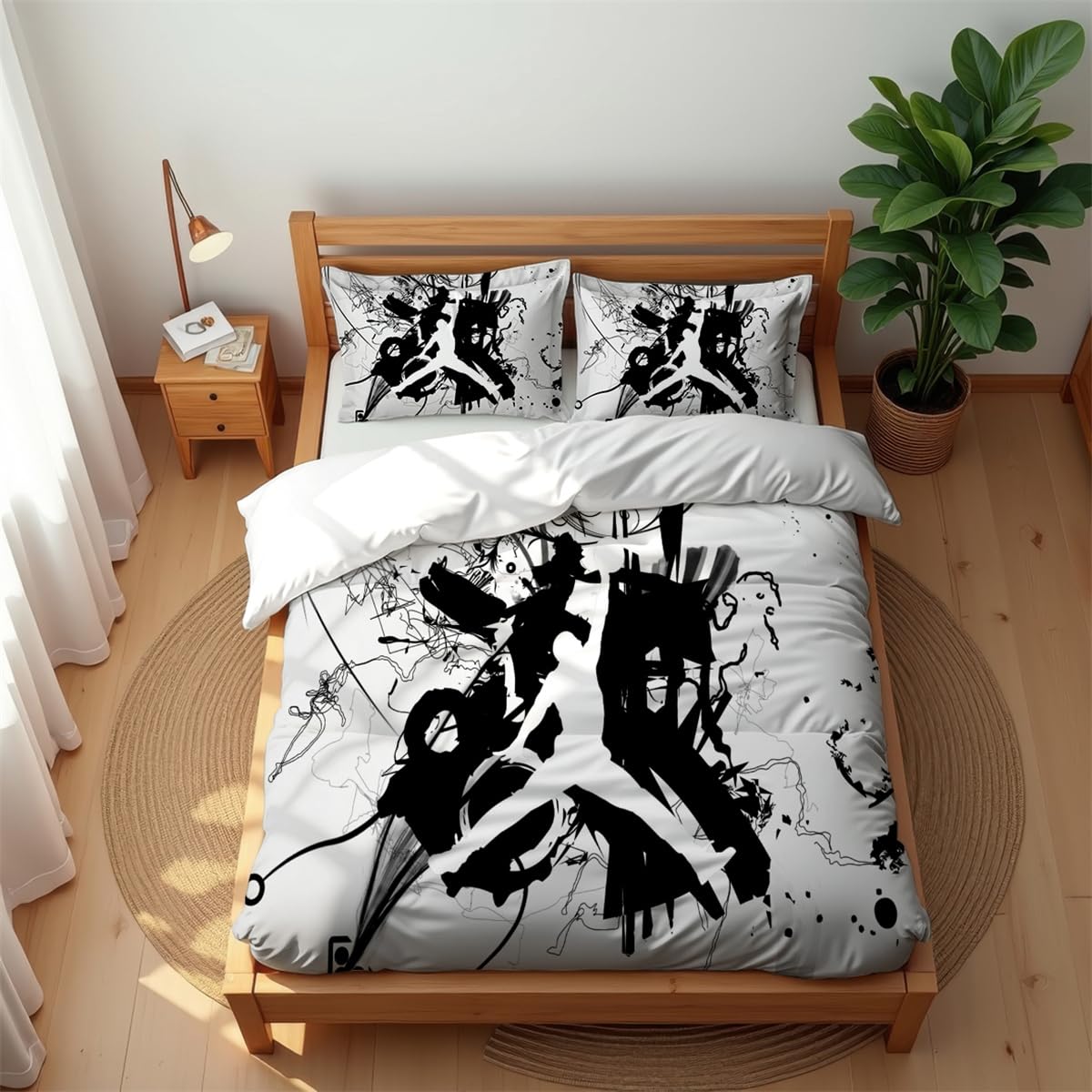 Housse couette Michael Jordan 140x200 en coton idéale pour les nuits d'été