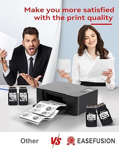 Miniatura 5 de EaseFusion - Cartuchos de tinta 245XL de repuesto para cartuchos de tinta negra 245XL de Canon, 245 XL, PG-245, PG-245XL para impresoras Canon Pixma