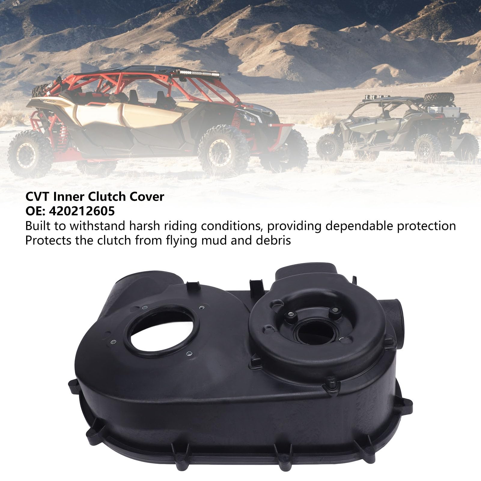 CVT pokrywa sprzęgła wewnętrzna płyta paska przekładni przekładnia powietrza Poradnik powietrza dla Can Am Maverick x3 2017 2023 ABS Ochrona ochronna