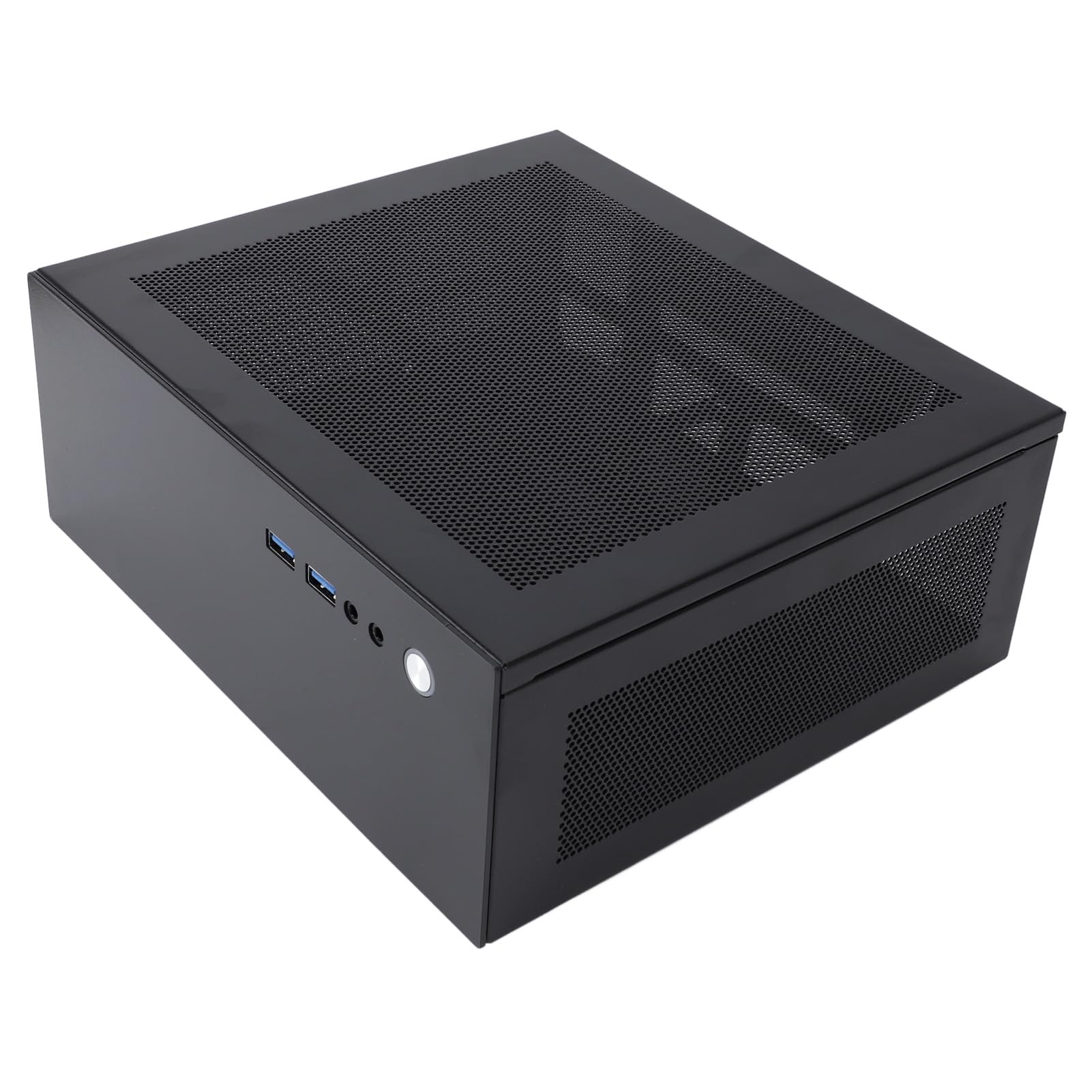 Obudowa Komputera do Gier na płytę główną ITX ze Stali Walcowanej na Zimno, Konstrukcja z Siatkowym Dziurkowaniem, Rozmiar 205 X 232 X 90 Mm, Porty USB 3.0, Kieszenie na Dyski SSD + HDD,