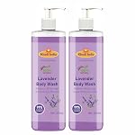 Khadi Herbal Lavender Body Wash – 100% Pure & Natural Shower Gel for All Skin Types – Gently Cleanses, Nourishes & Relaxes Senses with Floral Fragrance – 400ml (Pack of 2)