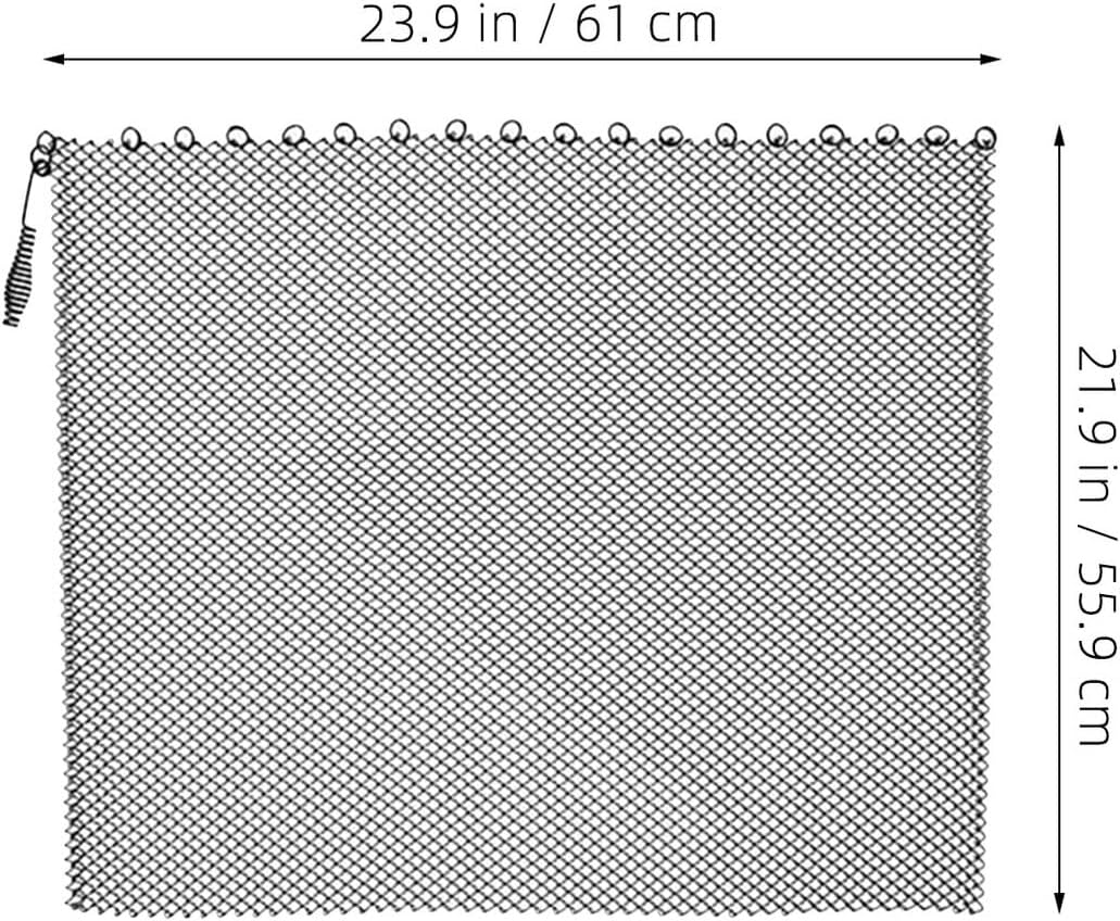 Fireplace Mesh Screen Curtain 2pcs 24x22 Inch Metal Fire Screen Panels Fire-Resistant Spark Guard Hanging Curtain for Wood Stove Protection