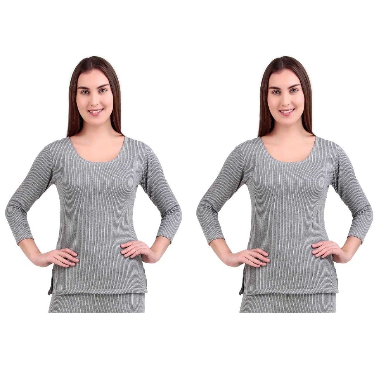 Ladies Poly Cotton Blended Thermal Top – Soft, Warm & Comfortable Winter Wear for Women – Ideal for Layering (Pack of 2)-image-33