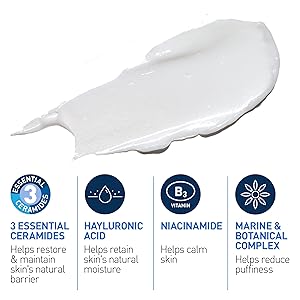 CeraVe Eye Repair Cream, Under Eye Cream For Puffiness And Bags Under Eyes, Hyaluronic Acid + Niacinamide + Marine Botanical Complex, Oil Free & Opthalmologist Tested