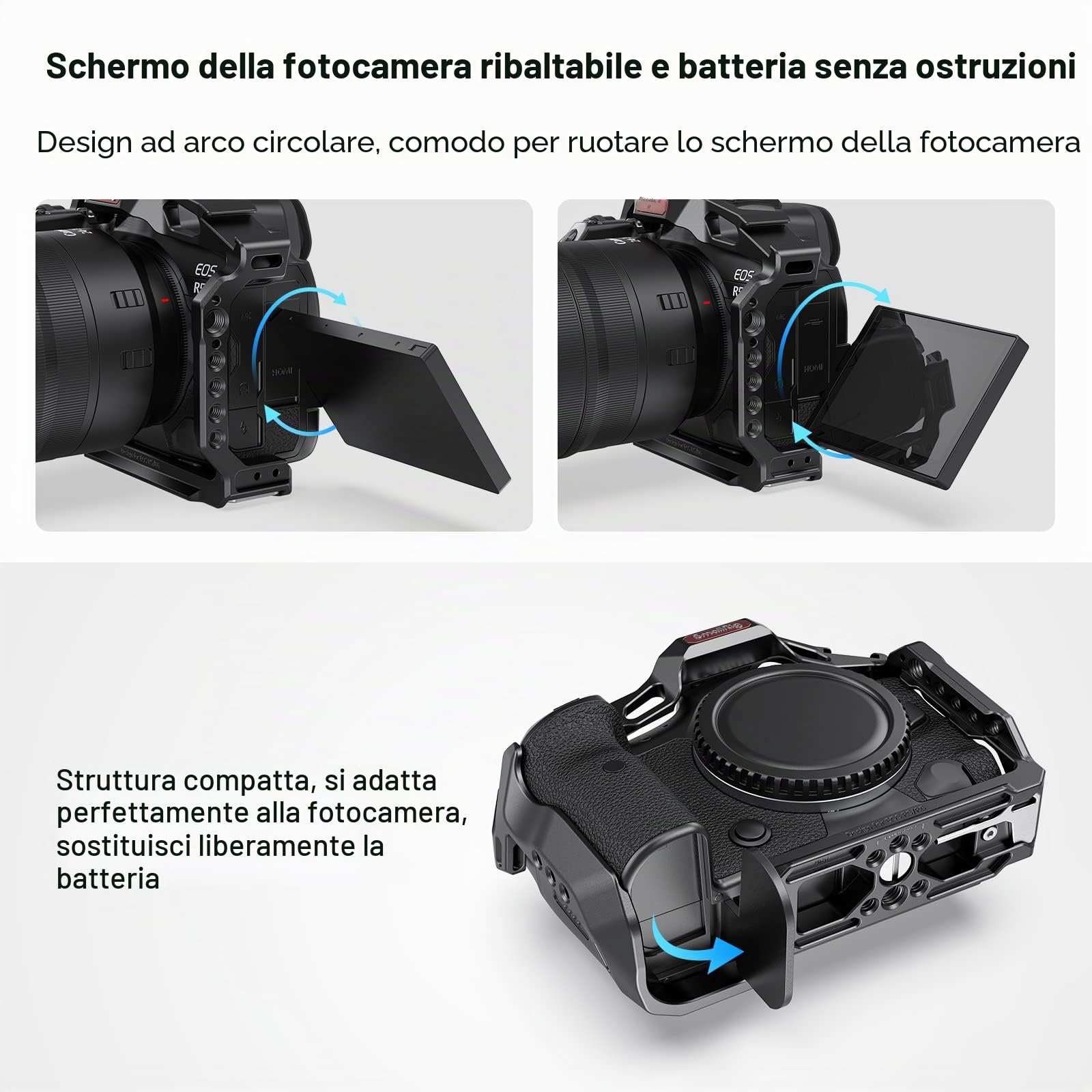 SMALLRIG R5/ R5C / R6 Cage per Canon R5 R5C e R6 (NON Compatbile per R6 II) - 2982B
