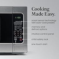 Vista 3 de Farberware - Horno microondas de encimera de 2.2 pies cúbicos – 1100 vatios de potencia, configuraciones de cocción automática con sensor
