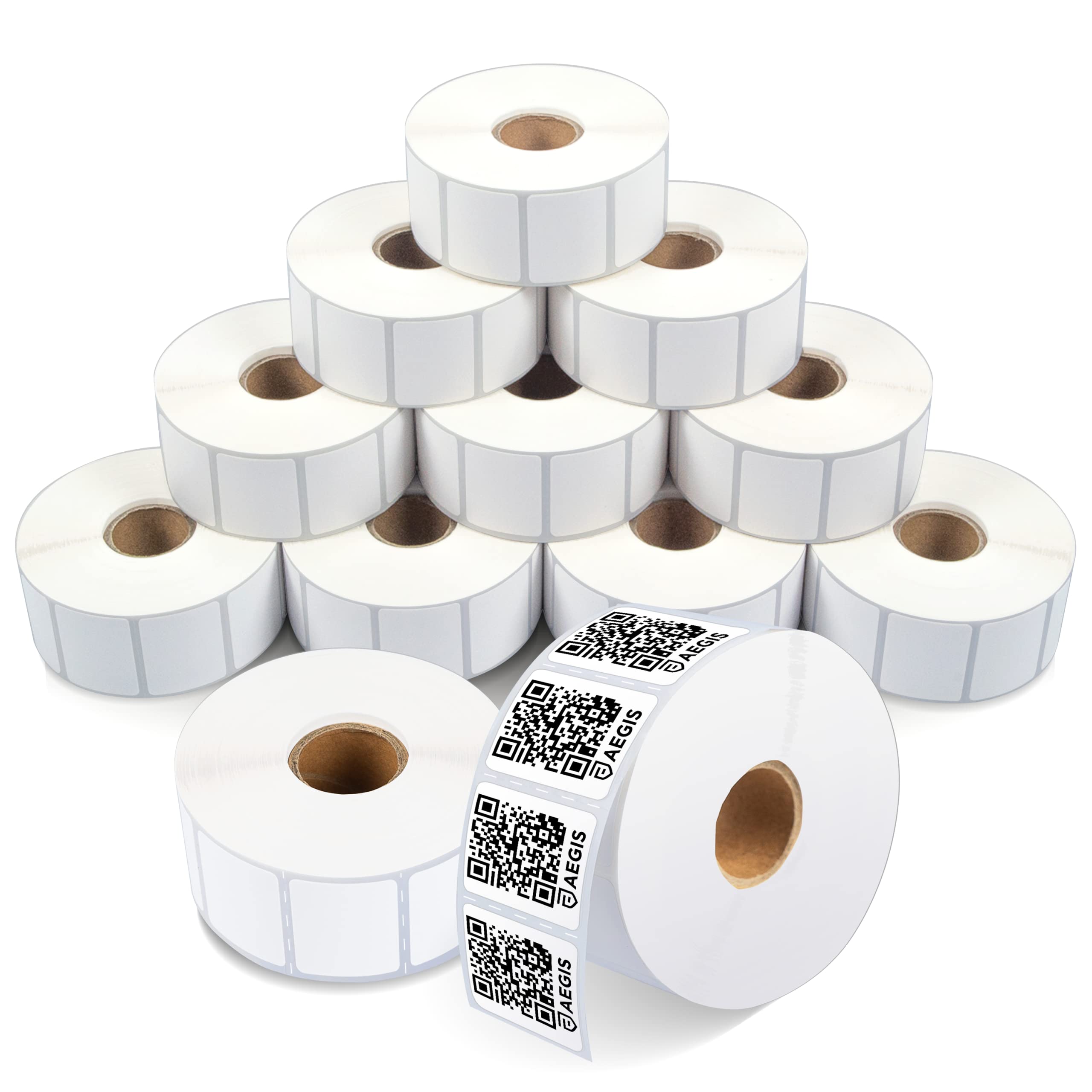 Amazon.com : Aegis Adhesives - 1 ¼” X 1” Direct Thermal ...
