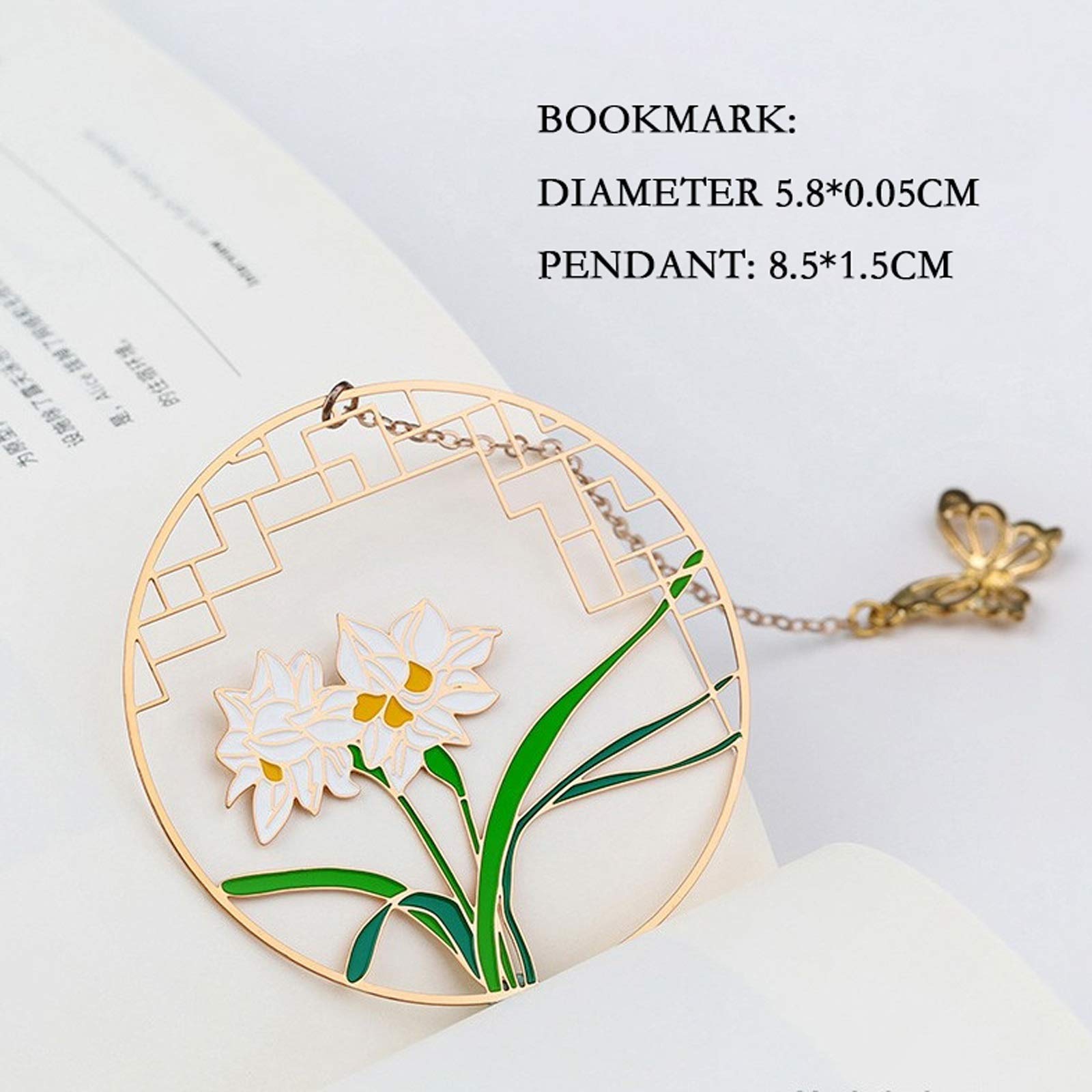 Lesezeichen Messing Metal Lesezeichen Hohl Craft Creative Lesezeichen Exquisite Anhänger Lesezeichen für Damen Mädchen Kinder Leser Schriftsteller usw Buch Markierungen