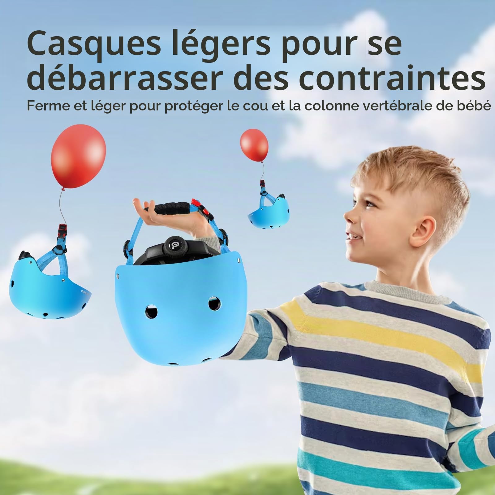 Odoland Casque de Vélo Enfant pour Garçons et Filles de 3 à 8 Ans, Casque Vélo Protection Enfant pour Cyclisme, Skateboard, Trottinette, Adjustable, Léger, Multiples Couleurs et Styles