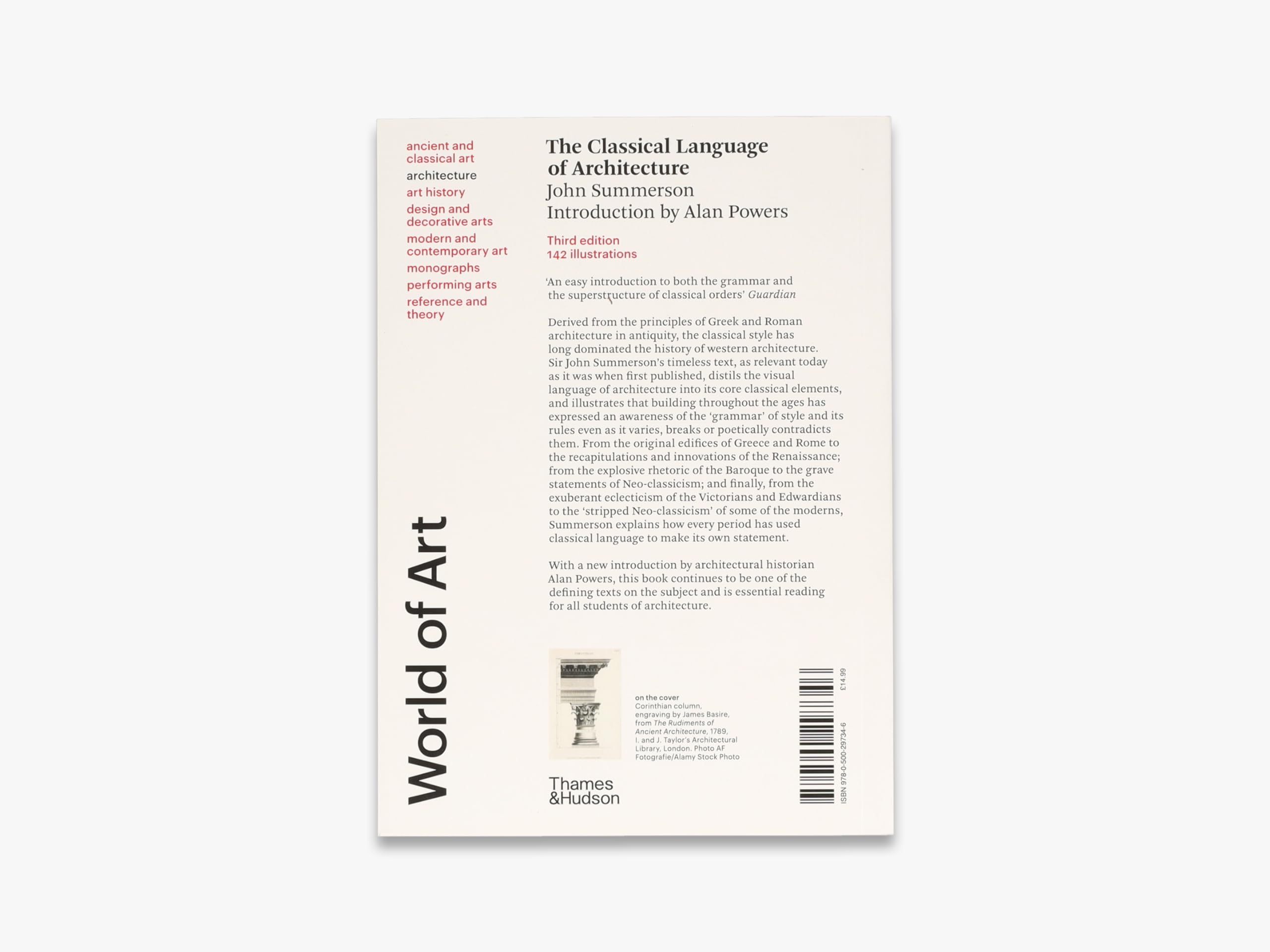 The Classical Language of Architecture (World of Art) /anglais
