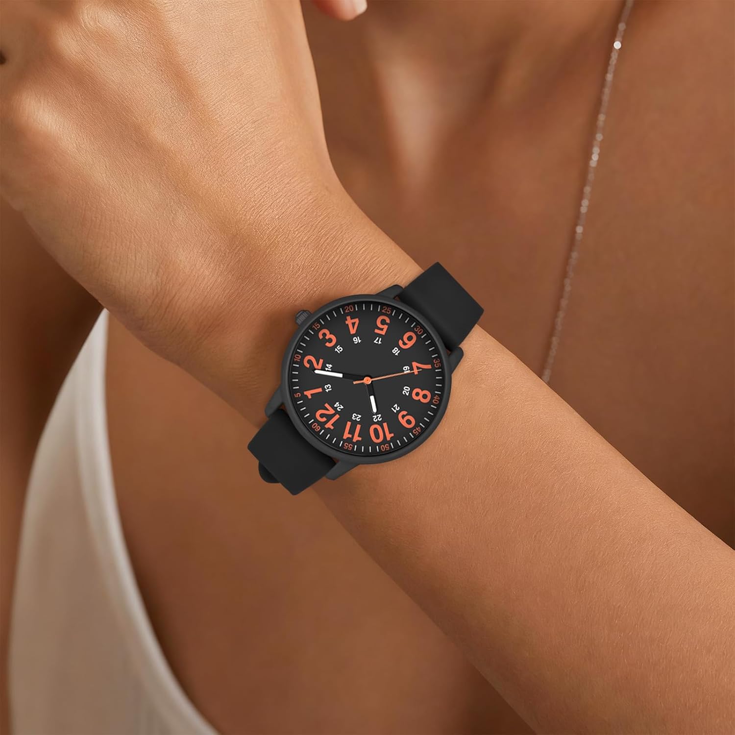Asan Ge Watches for Women, Fashion 3ATM Waterproof Minimalist Lightweight Easy-to-Read Analog Silicone Watch Suitable for Daily Work, Leisure, Outdoors - Image 6