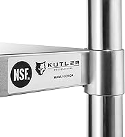 Vista 7 de KUTLER - Mesa de Acero Inoxidable de 24 x 48 Pulgadas, Mesa de Trabajo y Preparación Comercial NSF de Gran Resistencia con Estante Inferior