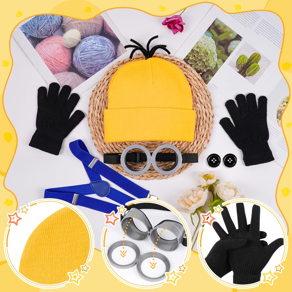 BSBUY 5 Pcs Yellow Costume Accessories Set - Image 4