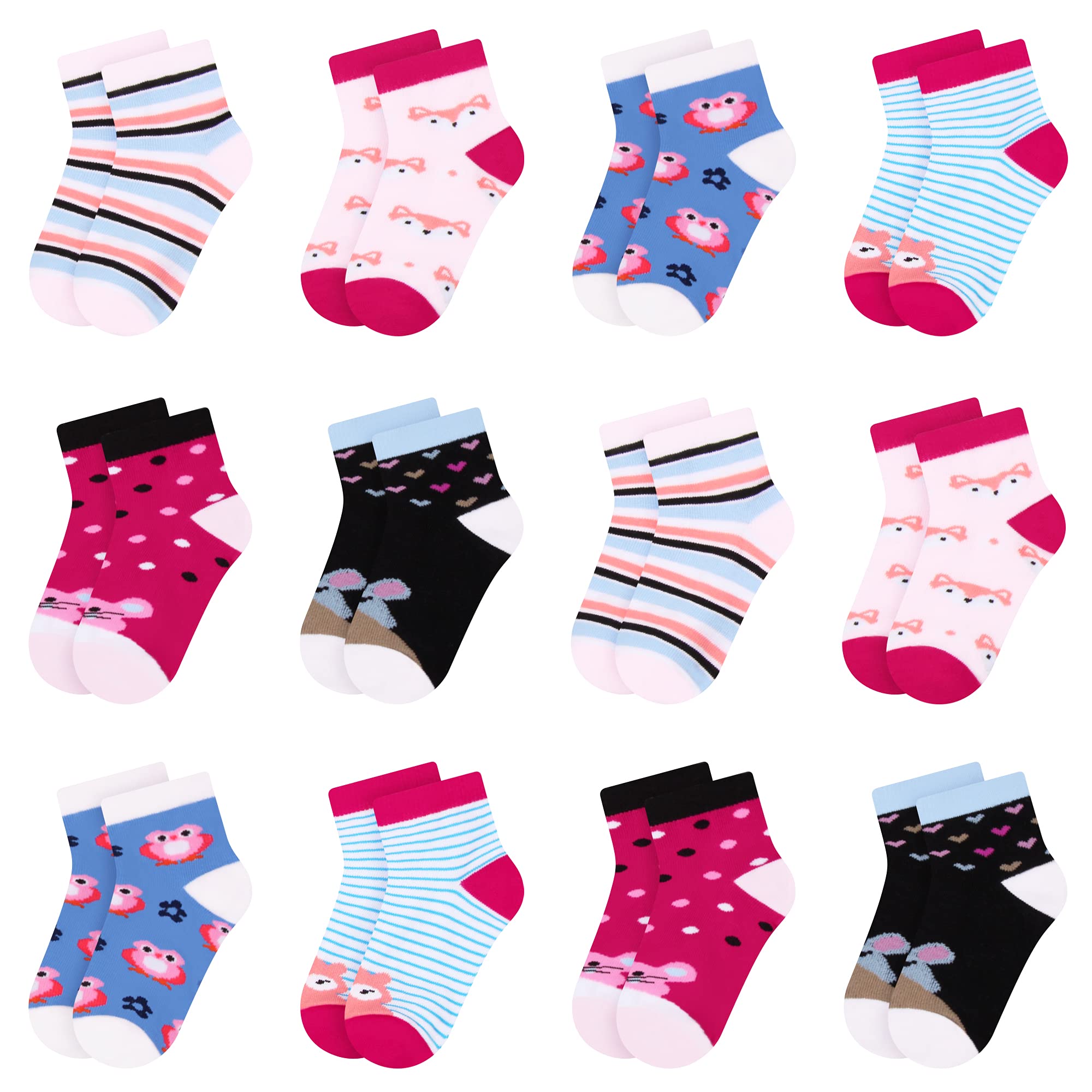 Libella 12er Kinder Mädchen Socken Kids Strümpfe Kindersocken bunt 2118 31-34