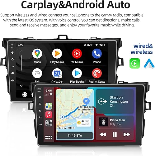 Miniatura 4 de Estéreo de coche Android para Toyota Corolla 2006 2007 2008 2009 2010 2011 2012, radio de pantalla táctil de 9 pulgadas con Carplay y Android Auto +