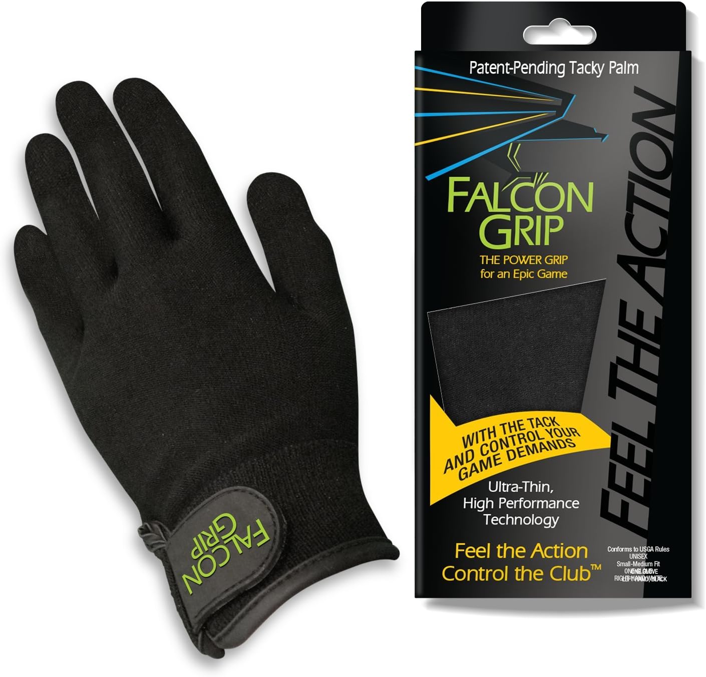 Falcon Grip Golf Glove - RAIN GLOVE -Left Hand Golf Glove-Worn by Right Handed Golfers