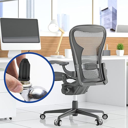 Miniatura 5 de -10 piezas de insertos redondos de manga de casquillo de rueda negra, tapa de inserto de vástago de rueda de plástico, longitud total 1.713 in,