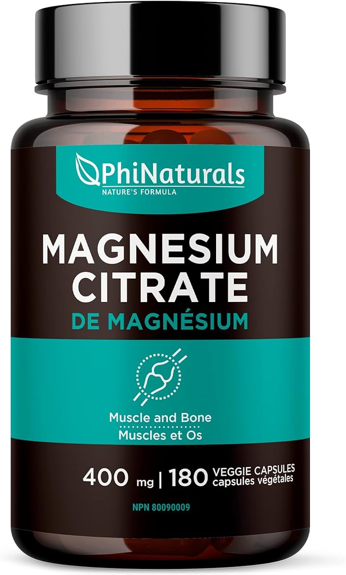 Magnesium Citrate Magnesium Citrate Capsules 400 milligrams Pure