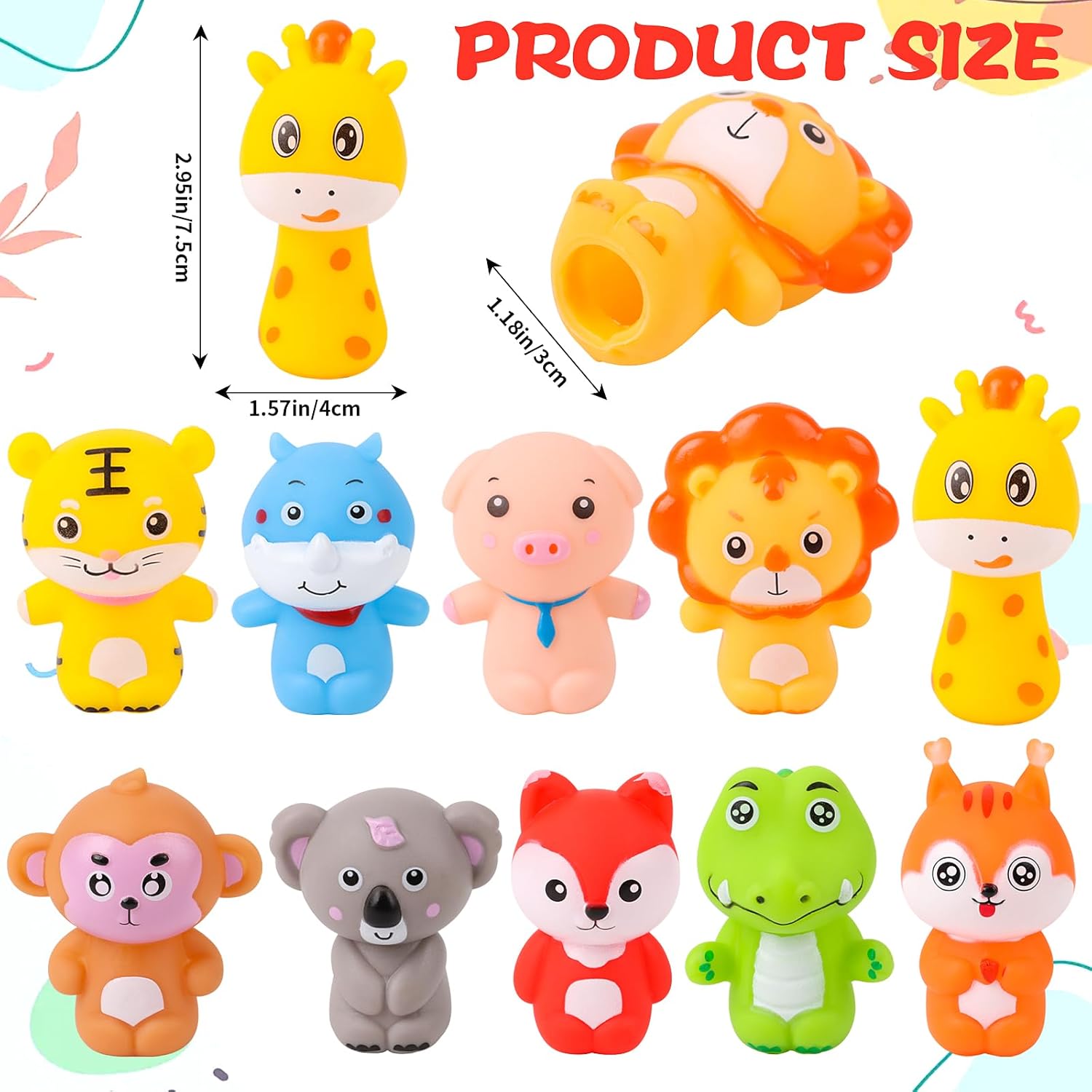 FOIMAS Animal Finger Puppets,10pcs Jungle Animals Finger Puppets Bulk Tiger Lion Hand Puppet Toys for Kids Toddlers Storytelling Role Playing Teaching Birthday Party Favor Supply Classroom Rewards