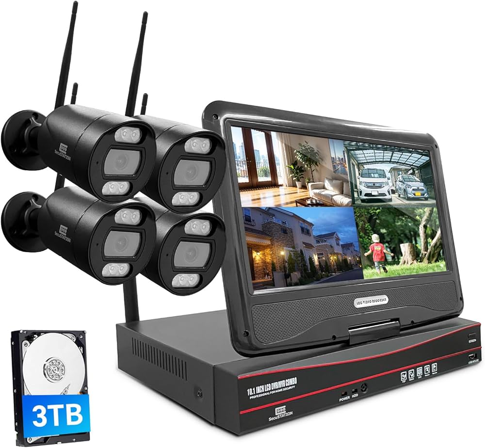 防犯カメラ　4台セット Amazon.co.jp: SecuSTATION 防犯カメラ ワイヤレス 4台 セット 10