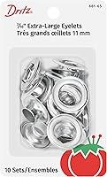 Vista 1 de Dritz 661-65 Ojales extra grandes, zinc, 7/16 pulgadas, 10