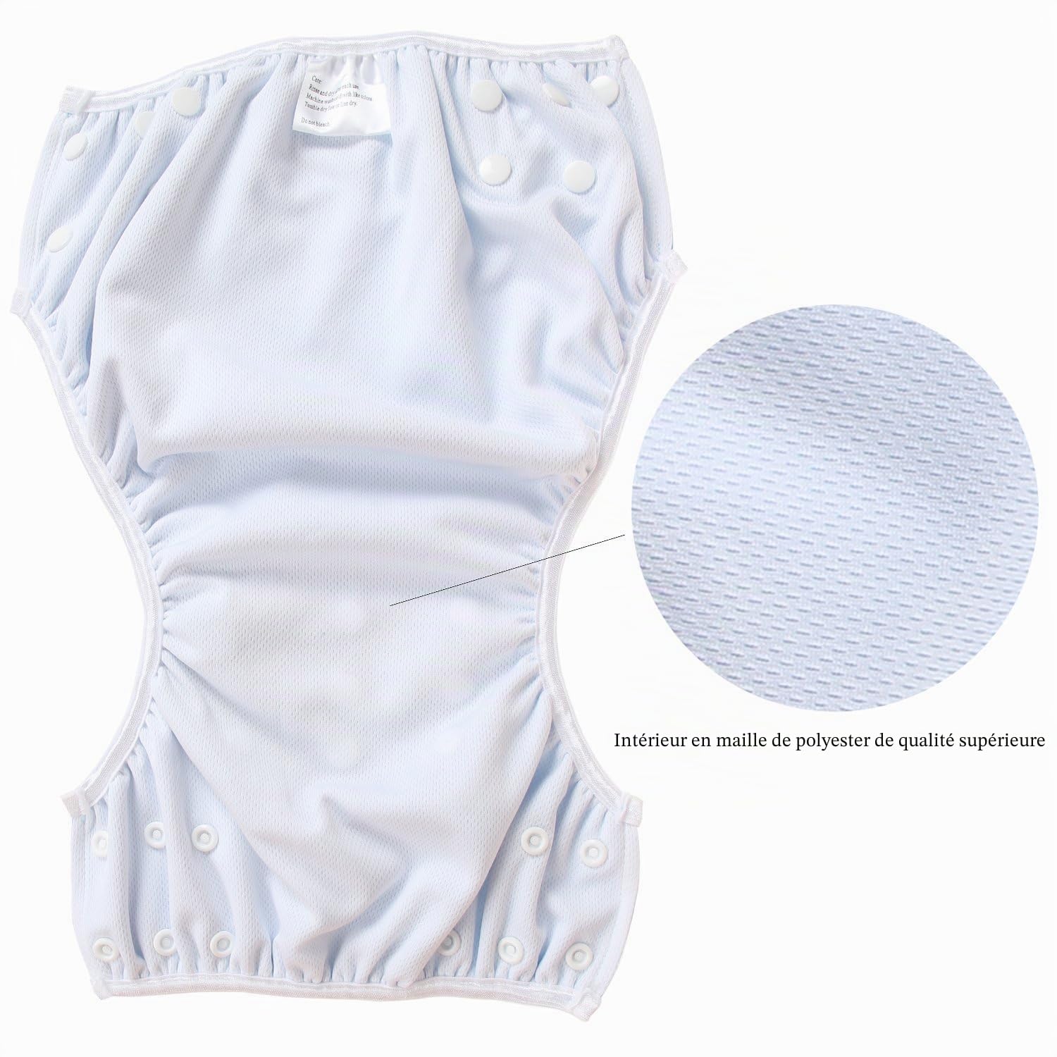 Teamoy (2 Paquets) Couches de Bain Lavables pour Bébé Jusqu’à 3 ans, Maillot de Bain Ajustable pour Garçons et Filles, Avion + Sourire