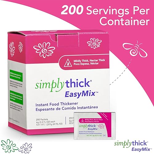 Miniatura 5 de SimplyThick EasyMix | 200 unidades de paquetes individuales de 0.21 oz | Espesante de gel para aquellos con disfagia y trastornos de deglución |
