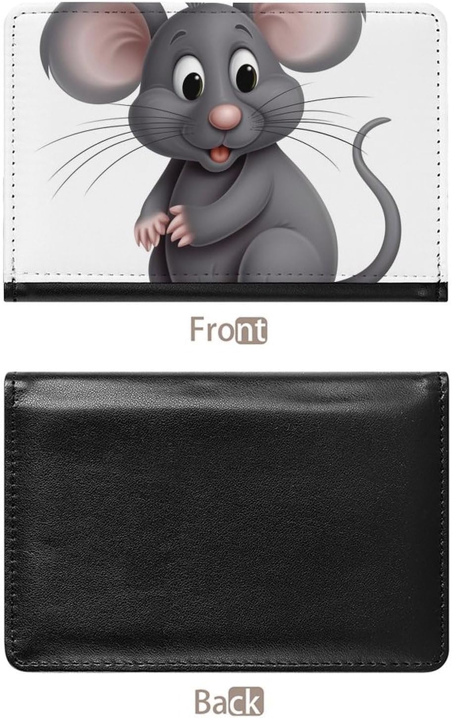 Cute Passport Holder for Travel,Personalized Multi-Functional Passport Cover with Card Slots,Slim Grey Animals Printed Passport Wallet for Women Men