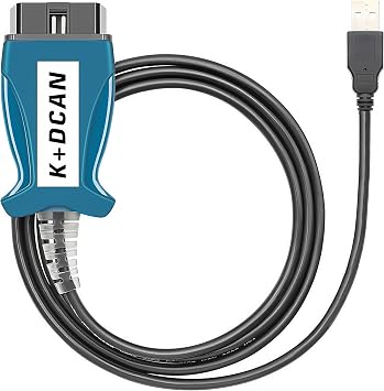 OBD2 Diagnostic Cable Compatible for BMW E Series, for Subaru, for E60 E61 E70 E81 E83 E87 E90, E1, E92, E93 and R56, Driver/APP Must Be Installed.(Push Button Switch) Blue